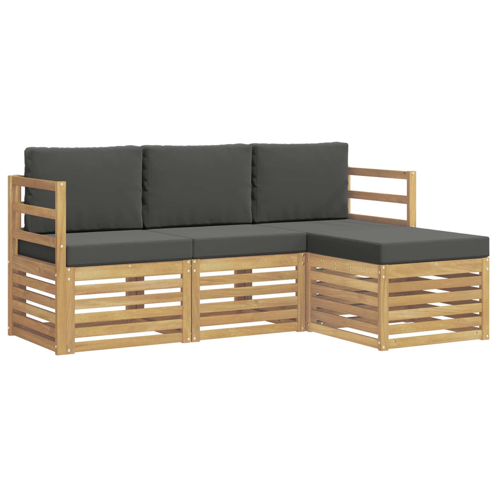 Ensemble de canapés d'extérieur 4 pcs Blanc et anthracite - XIOS