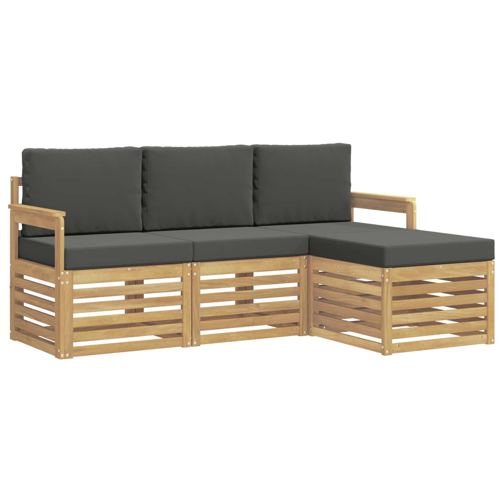 Ensemble de canapés d'extérieur 4 pcs Blanc et anthracite - XIOS