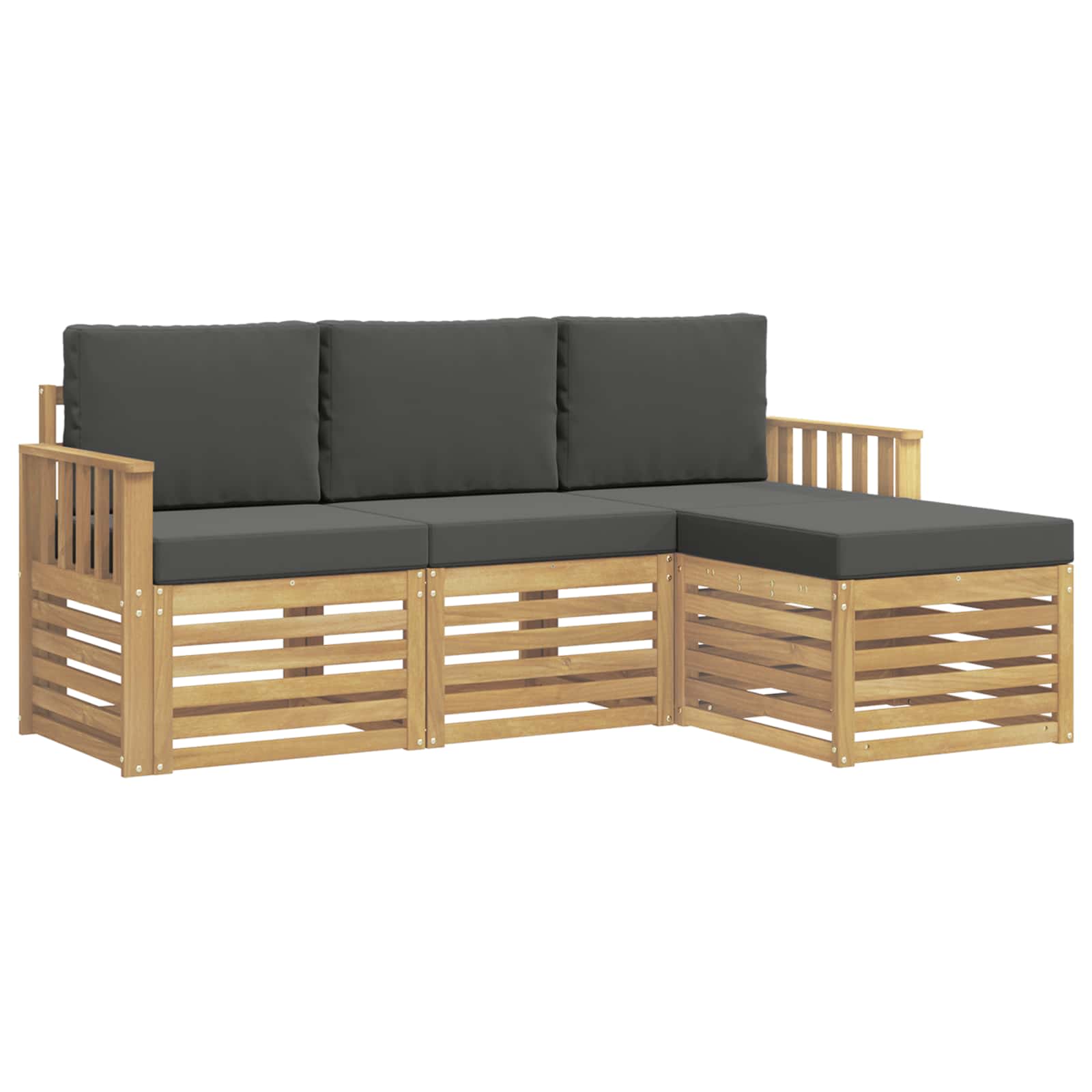 Ensemble de canapés d'extérieur 4 pcs Blanc et anthracite - XIOS