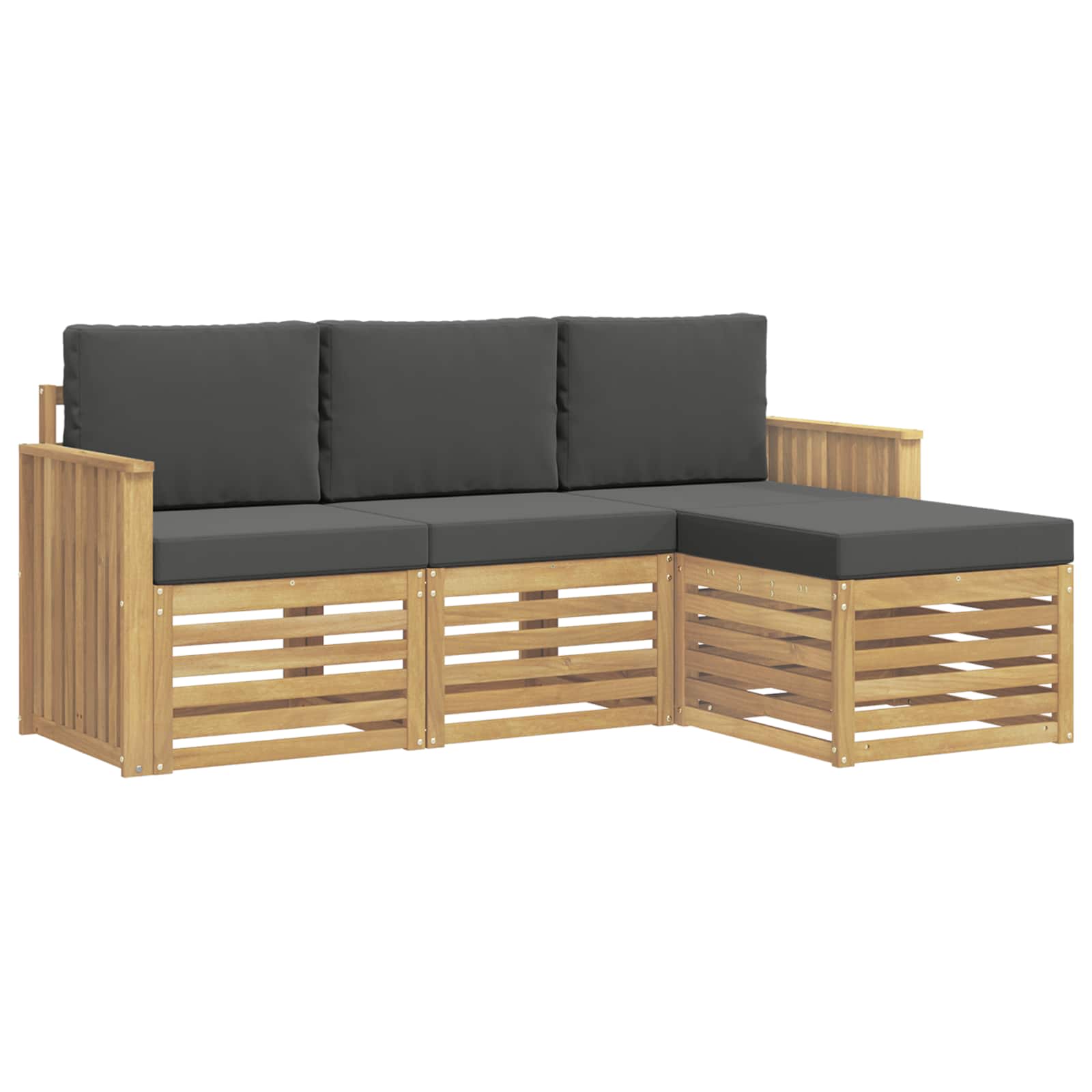 Ensemble de canapés d'extérieur 4 pcs Blanc et anthracite - XIOS