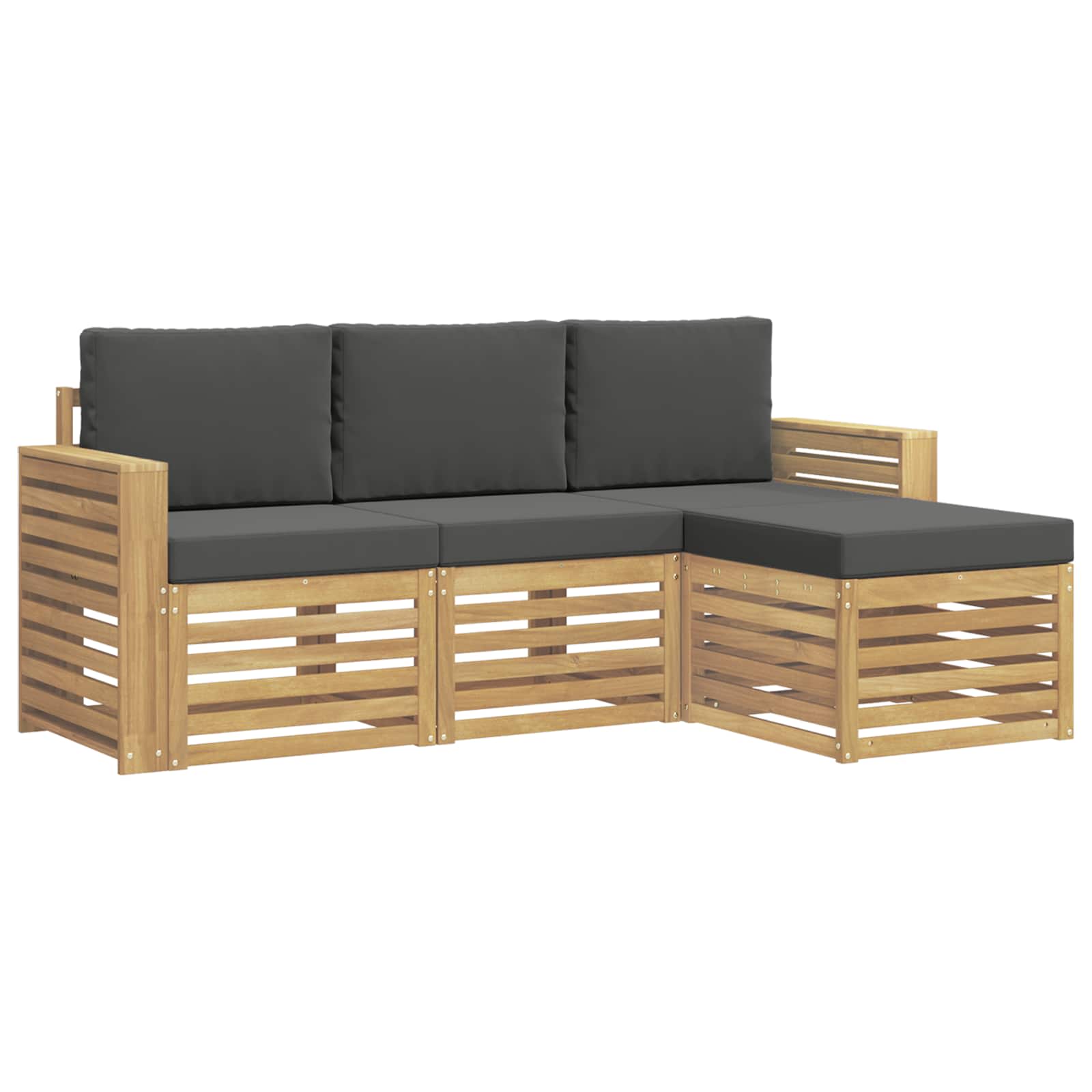 Ensemble de canapés d'extérieur 4 pcs Blanc et anthracite - XIOS