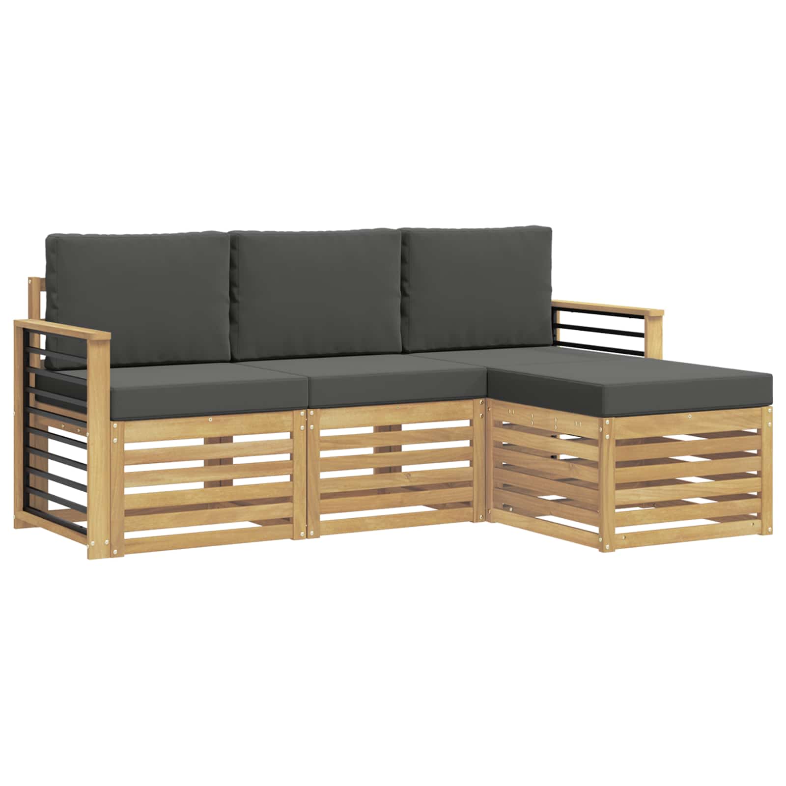 Ensemble de canapés d'extérieur 4 pcs Blanc et anthracite - XIOS