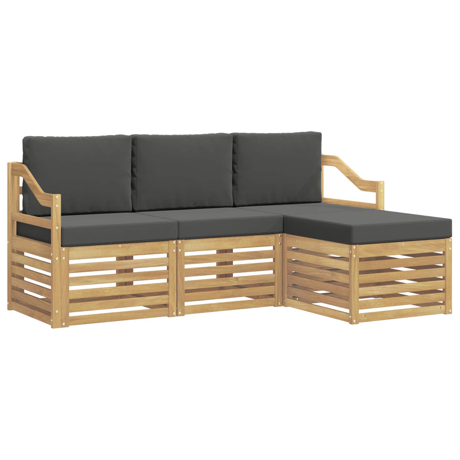 Ensemble de canapés d'extérieur 4 pcs Blanc et anthracite - XIOS