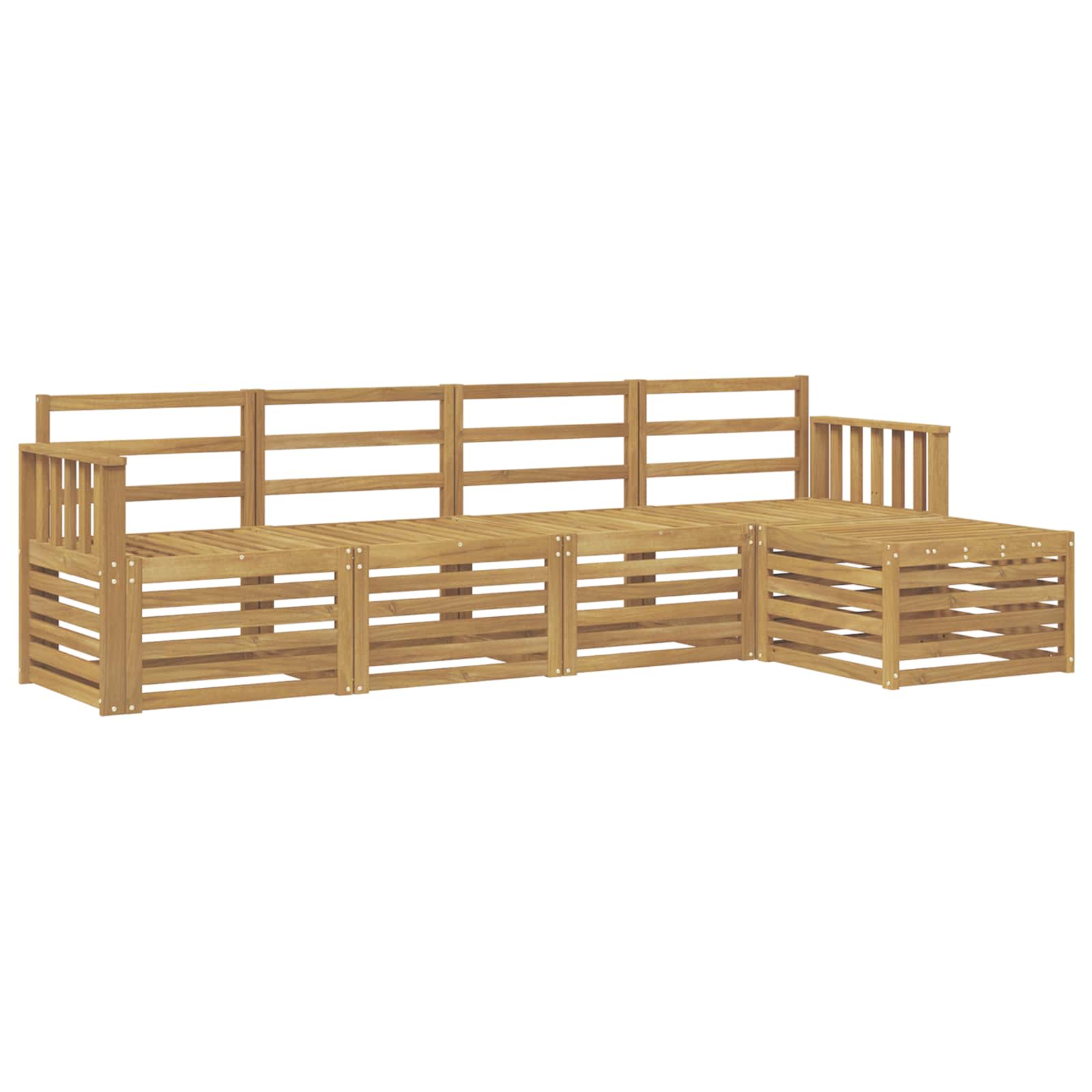 Ensemble de canapés d'extérieur 5 pcs Blanc 249 x 122,5 x 73 cm - XIOS