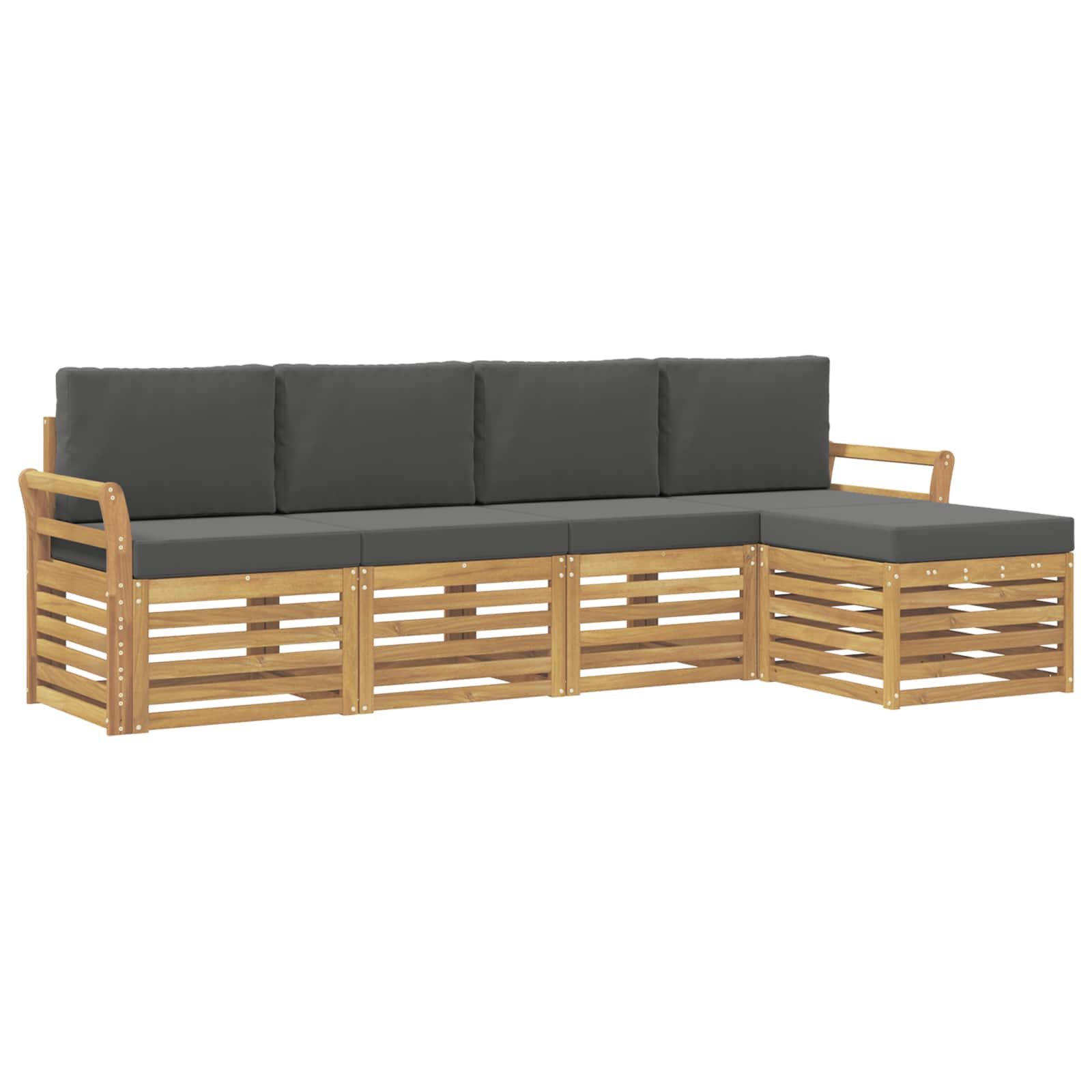 Ensemble de canapés d'extérieur 5 pcs Blanc et anthracite - XIOS