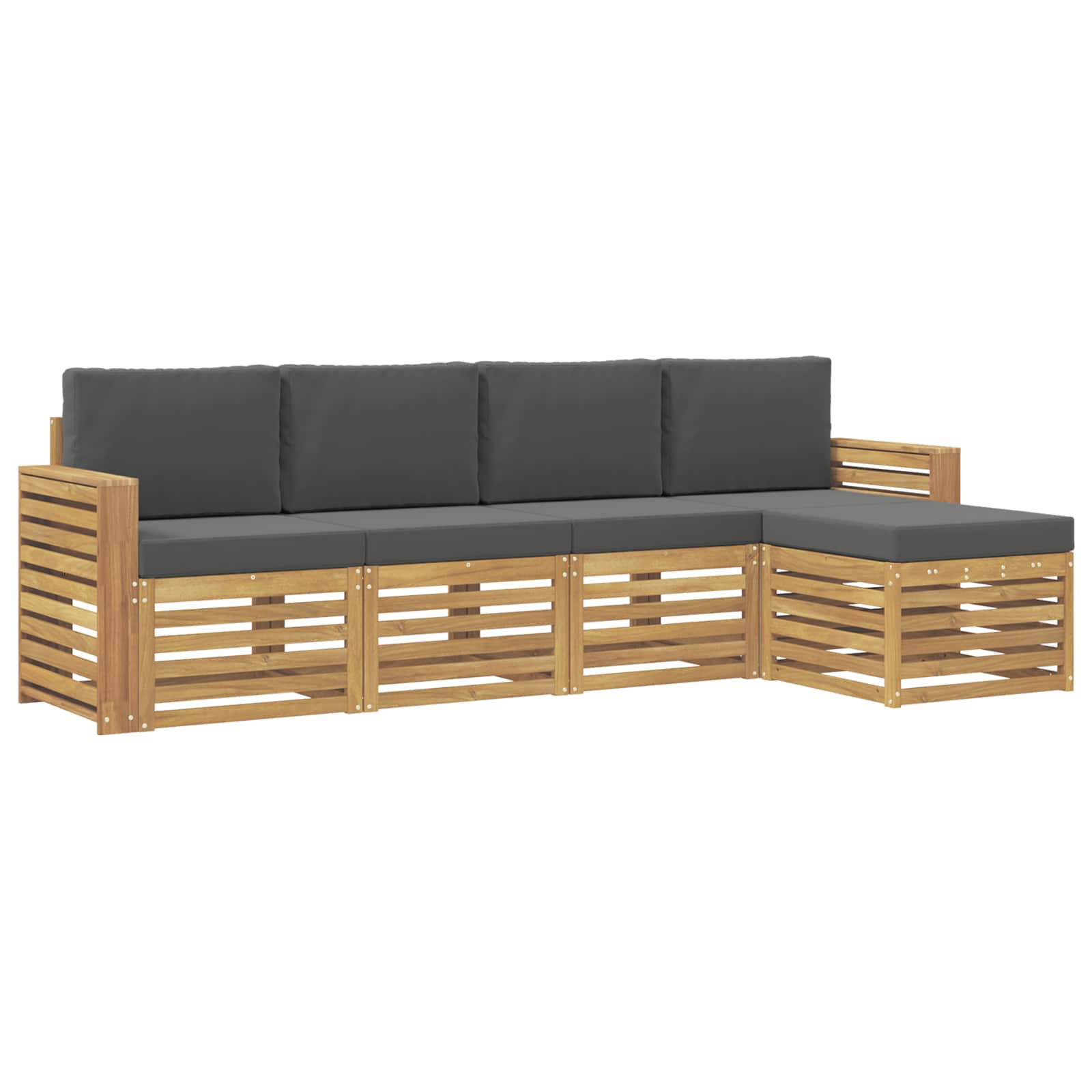 Ensemble de canapés d'extérieur 5 pcs Blanc et anthracite - XIOS