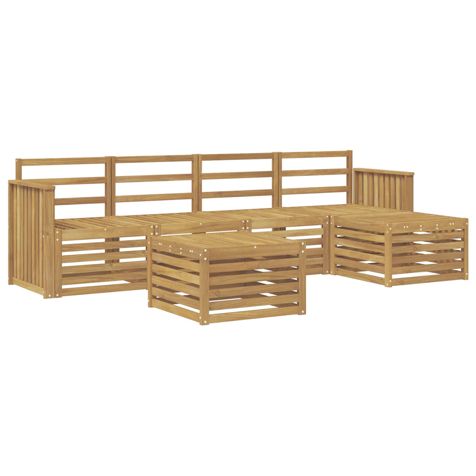 Ensemble de canapés d'extérieur 6 pcs Blanc 59 x 59 x 37 cm - XIOS