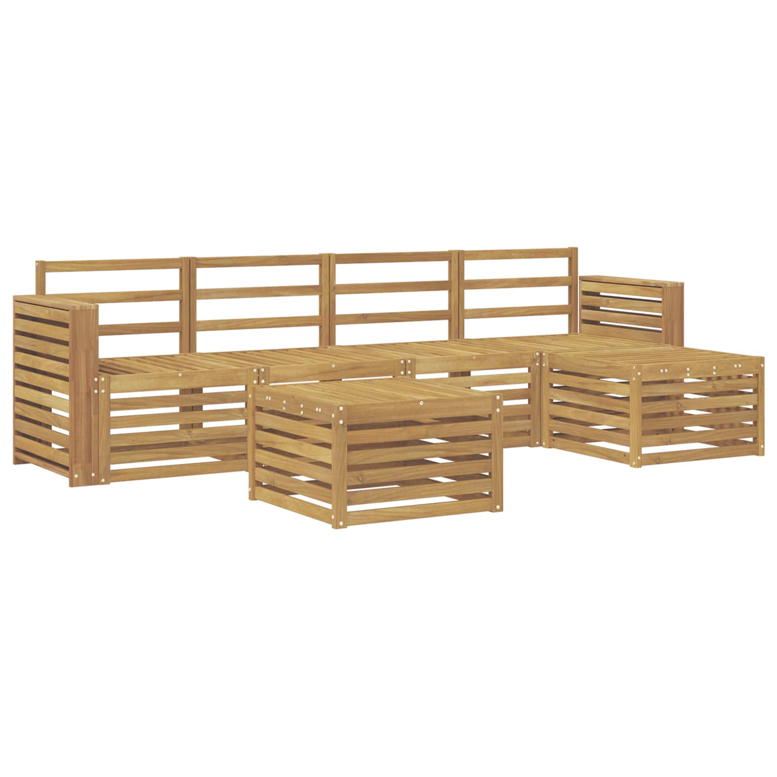 Ensemble de canapés d'extérieur 6 pcs Blanc 59 x 59 x 37 cm - XIOS