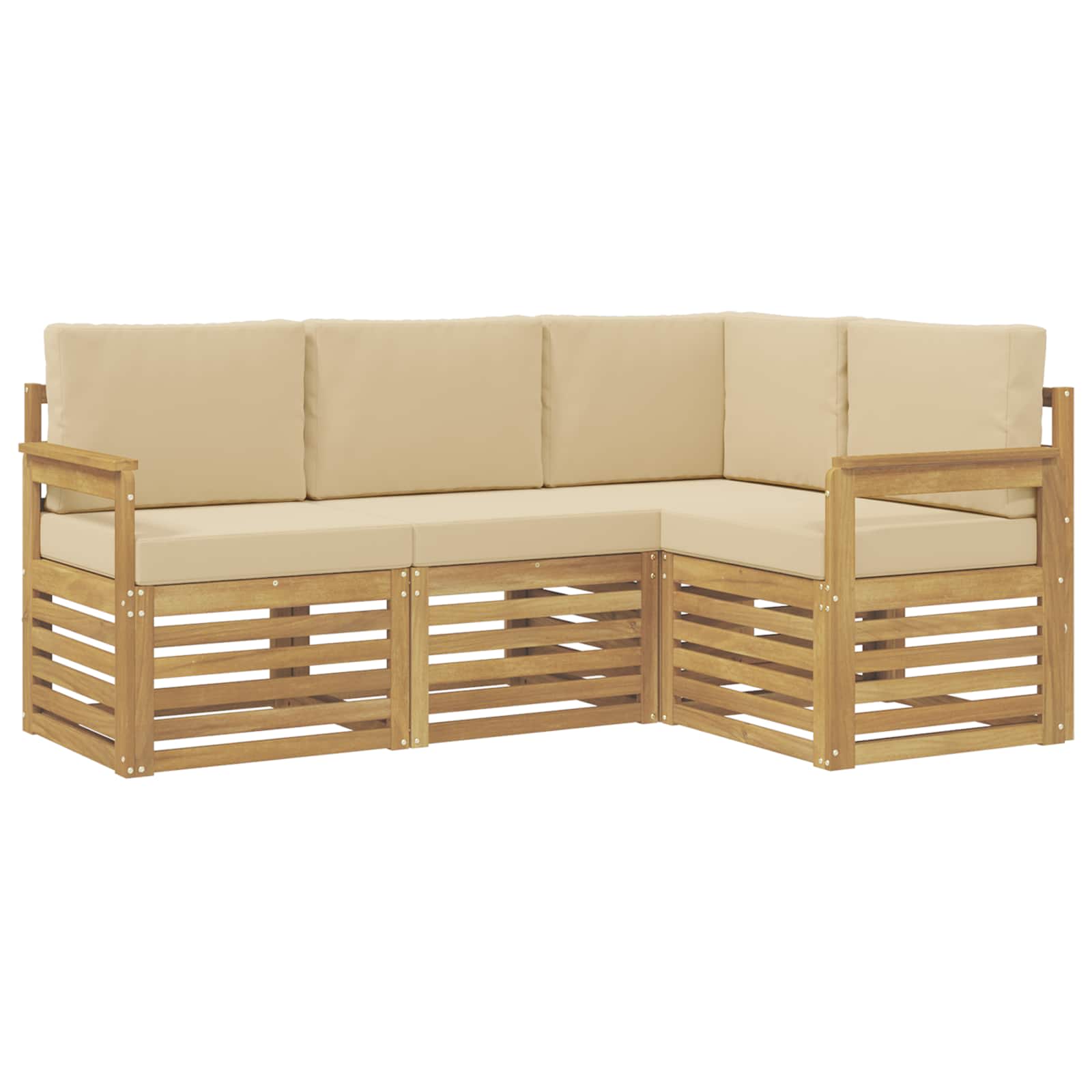 Ensemble de canapés d'extérieur 4 pcs Blanc et Beige - XIOS
