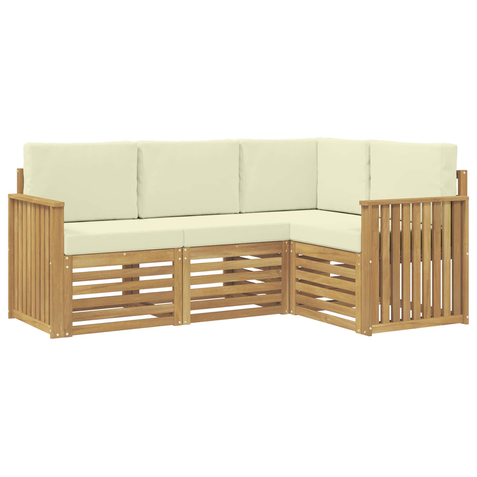 Ensembles de canapés 4 pcs Blanc et crème 187,5 x 128,5 x 73 cm - XIOS