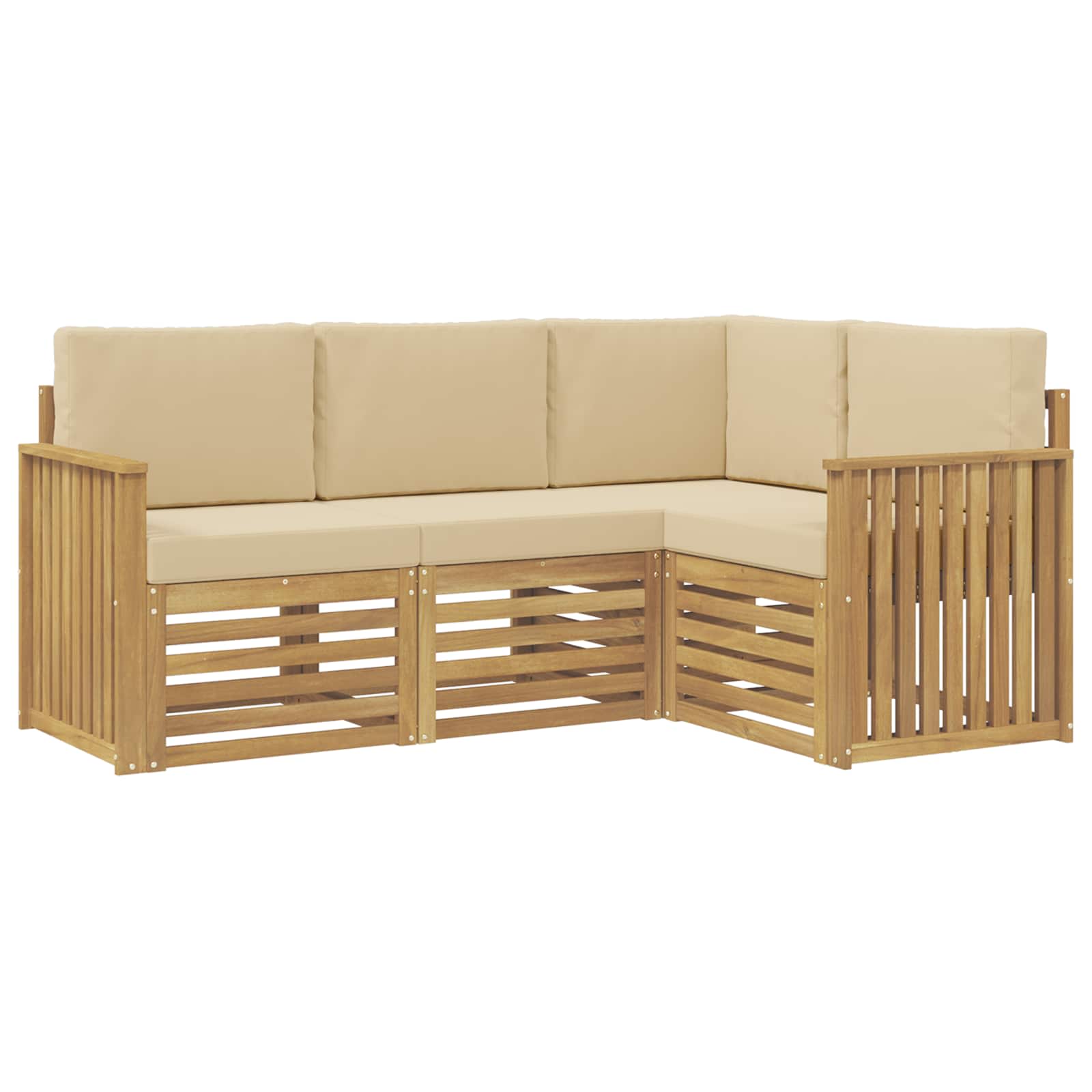 Ensembles de canapés 4 pcs Blanc et Beige 187,5 x 128,5 x 73 cm - XIOS