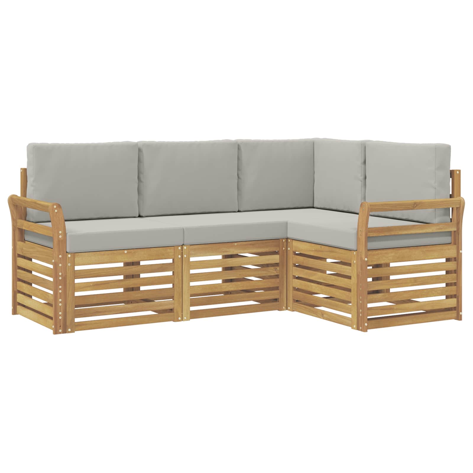 Ensembles de canapés 4 pcs Blanc et gris clair - XIOS