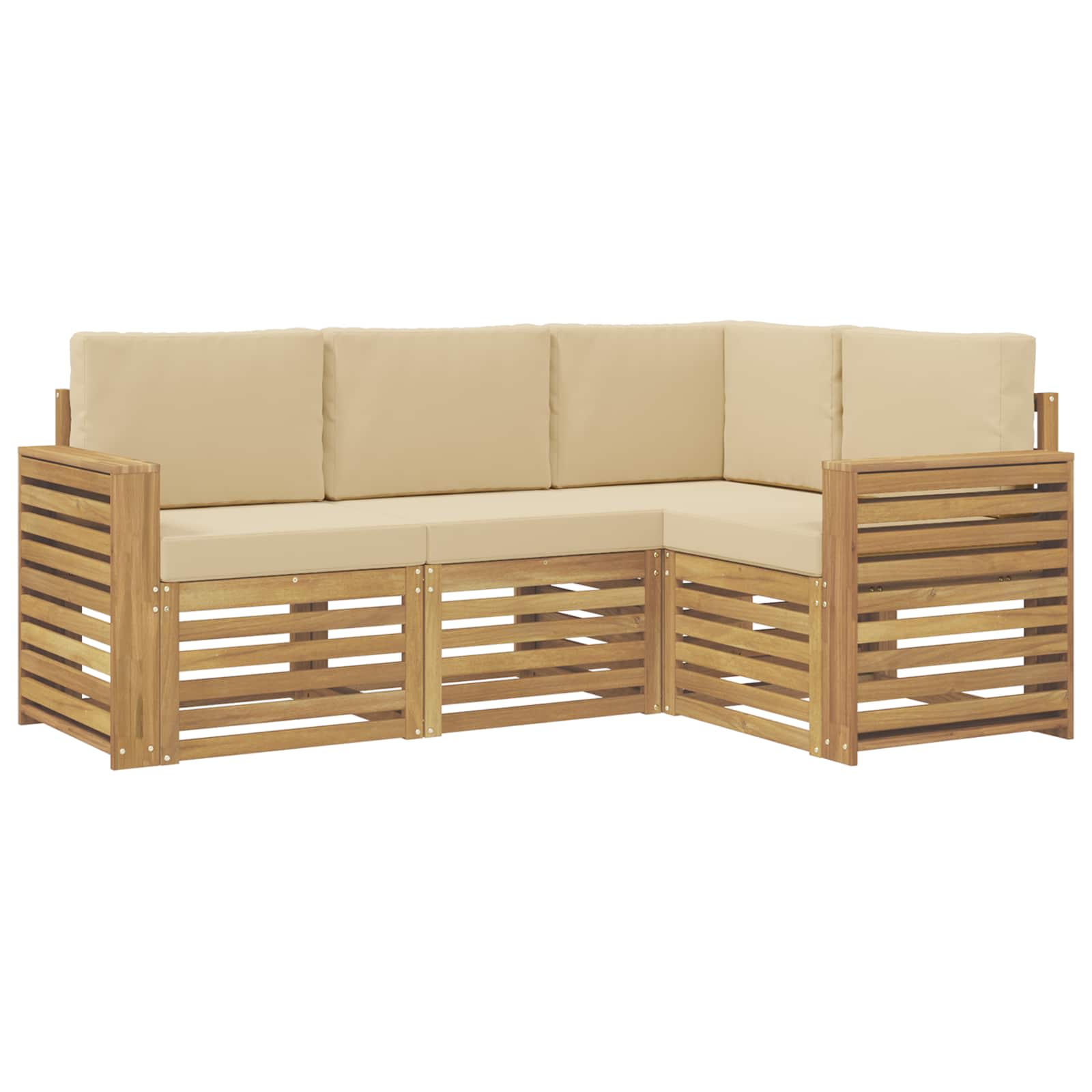 Ensembles de canapés 4 pcs Blanc et Beige 191 x 132,5 x 73 cm - XIOS