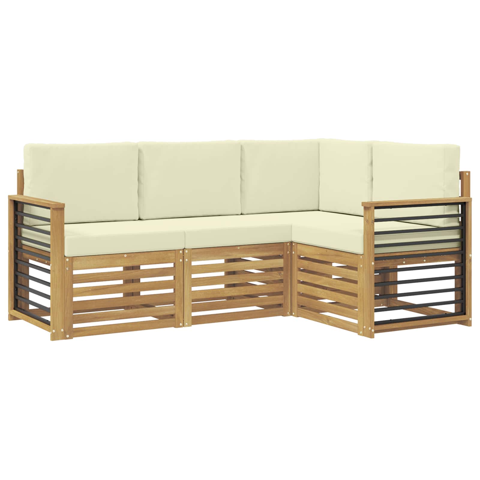 Ensembles de canapés 4 pcs Blanc et crème Polyester - XIOS