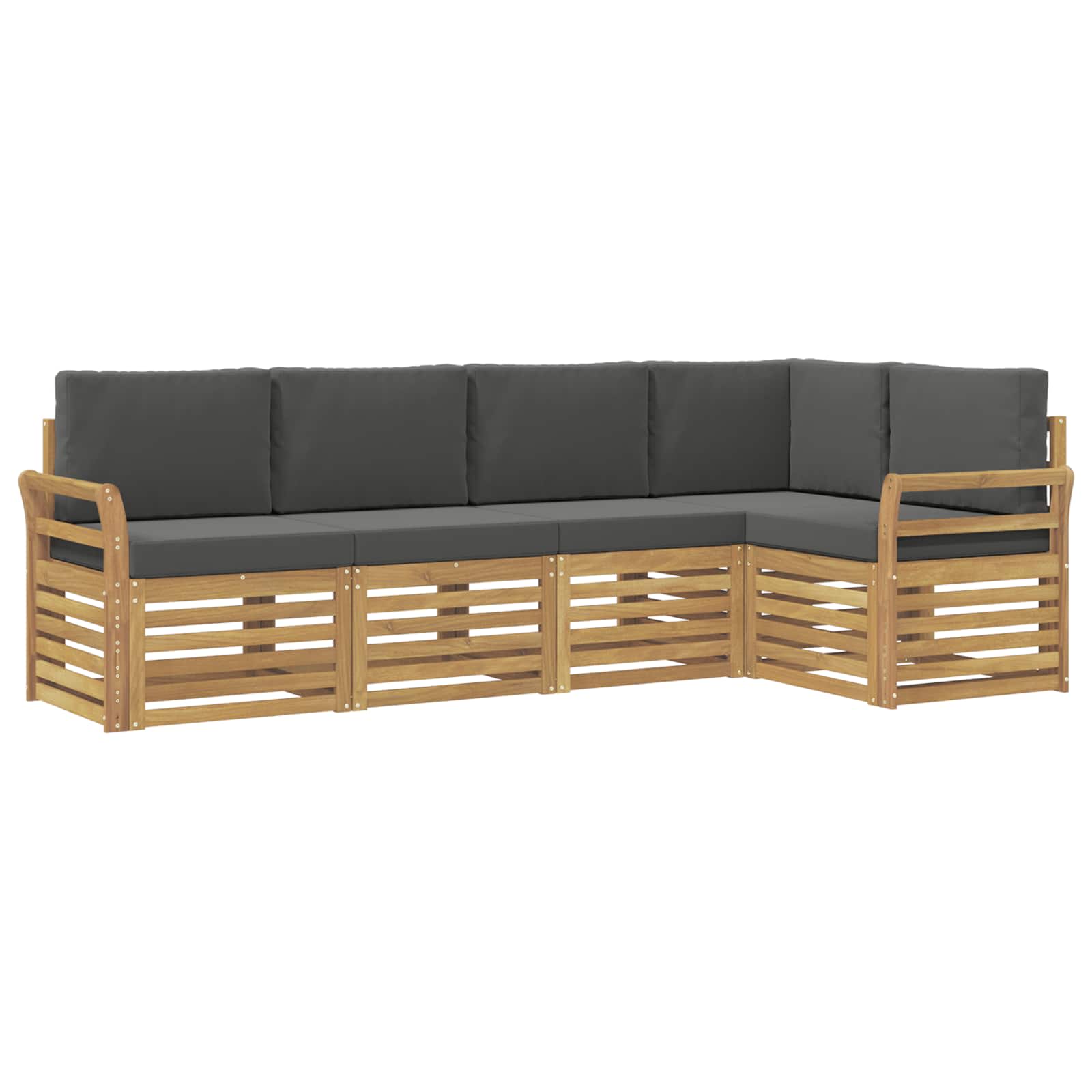 Ensemble de canapés d'extérieur 5 pcs Blanc et anthracite - XIOS