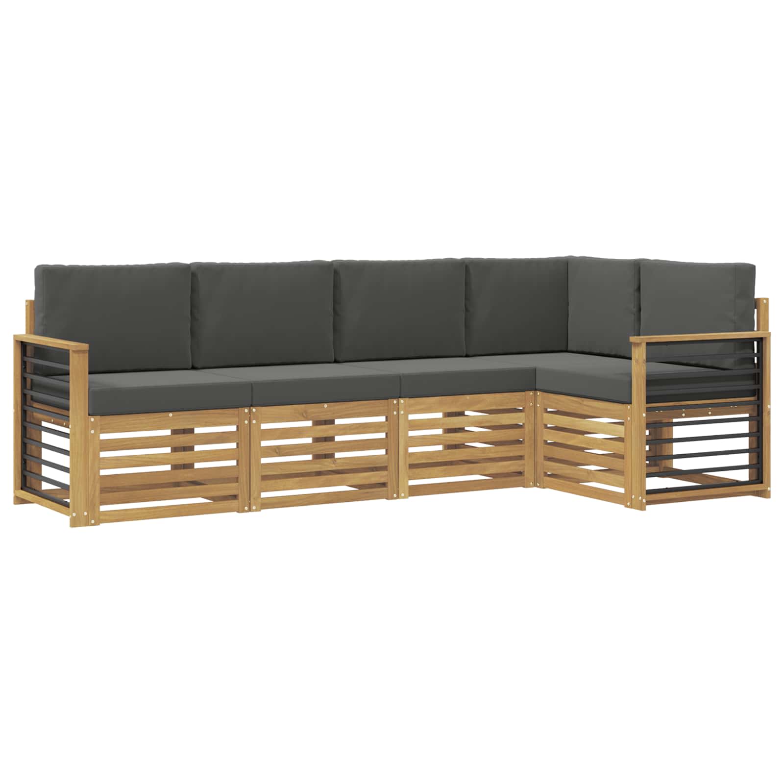 Ensemble de canapés d'extérieur 5 pcs Blanc et anthracite - XIOS
