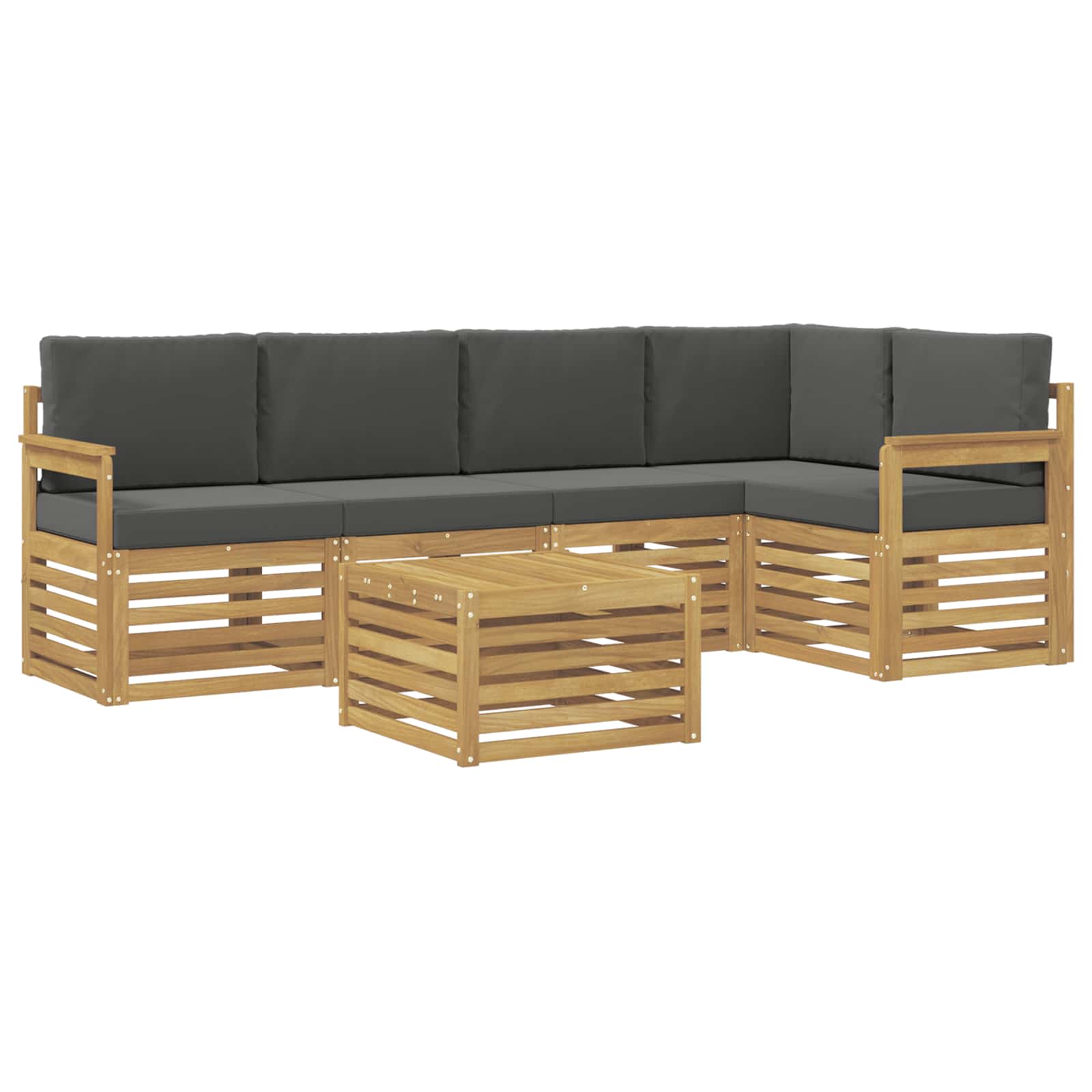 Ensemble de canapés d'extérieur 6 pcs Blanc et anthracite - XIOS