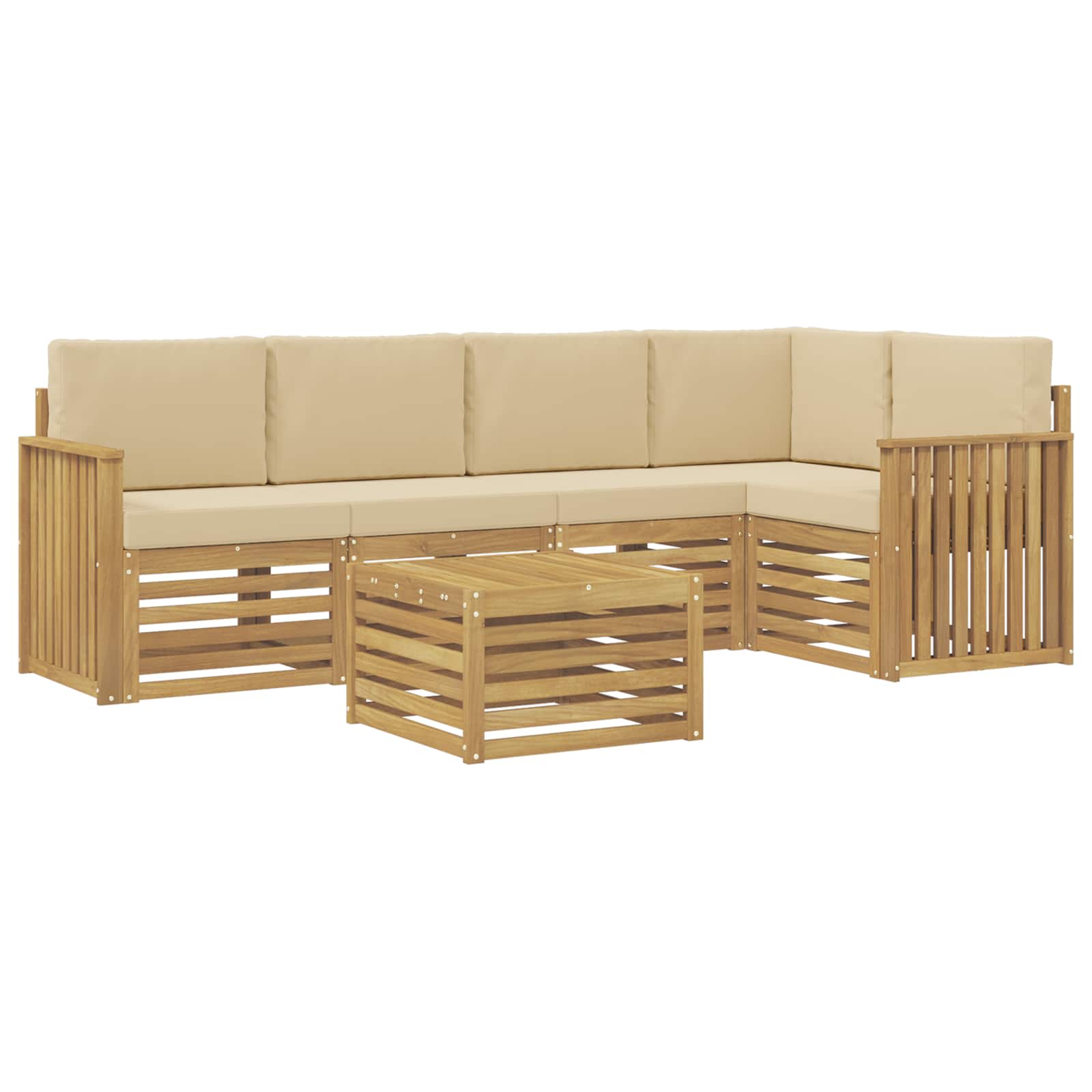 Ensemble de canapés d'extérieur 6 pcs Blanc et Beige - XIOS