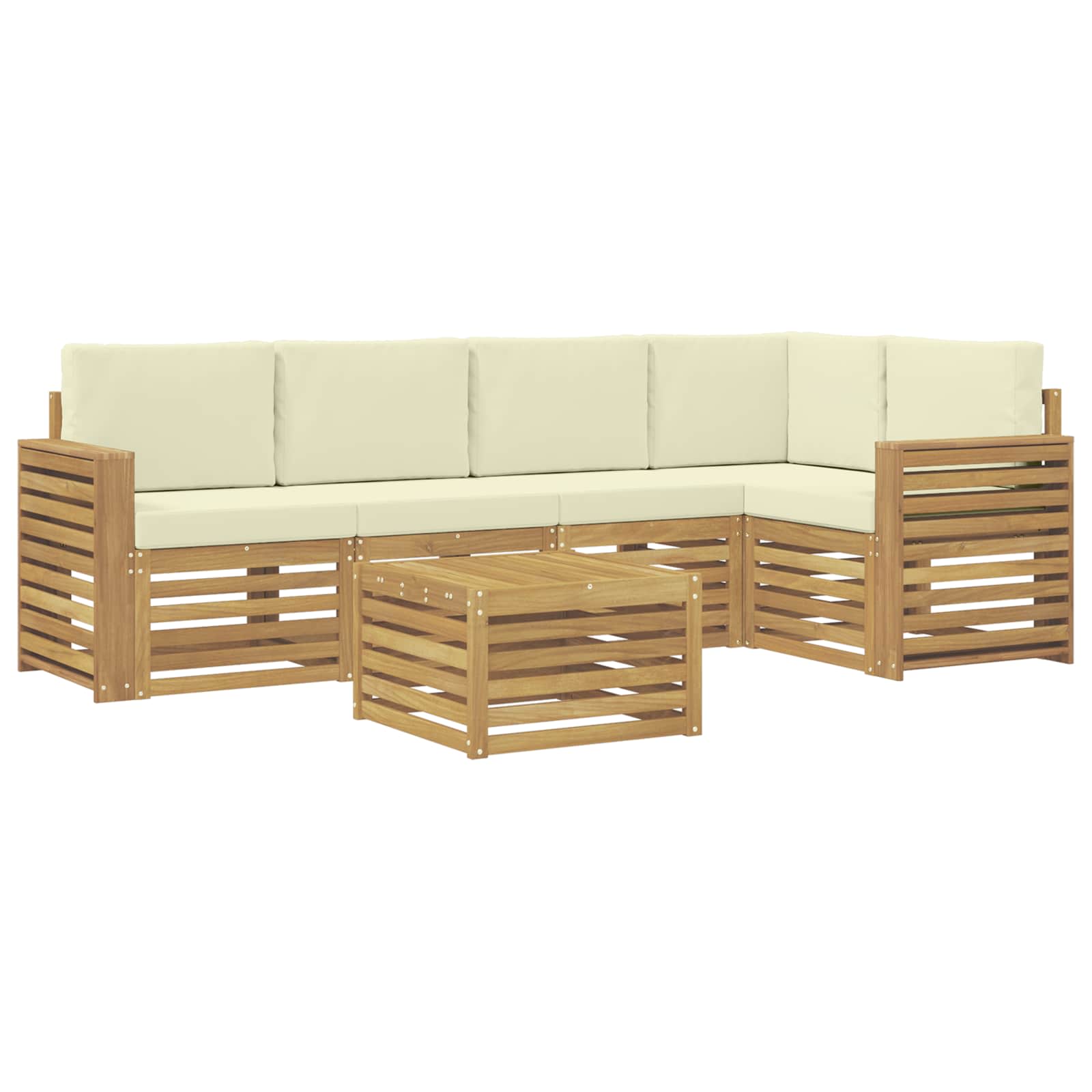 Ensemble de canapés d'extérieur 6 pcs Blanc et crème - XIOS