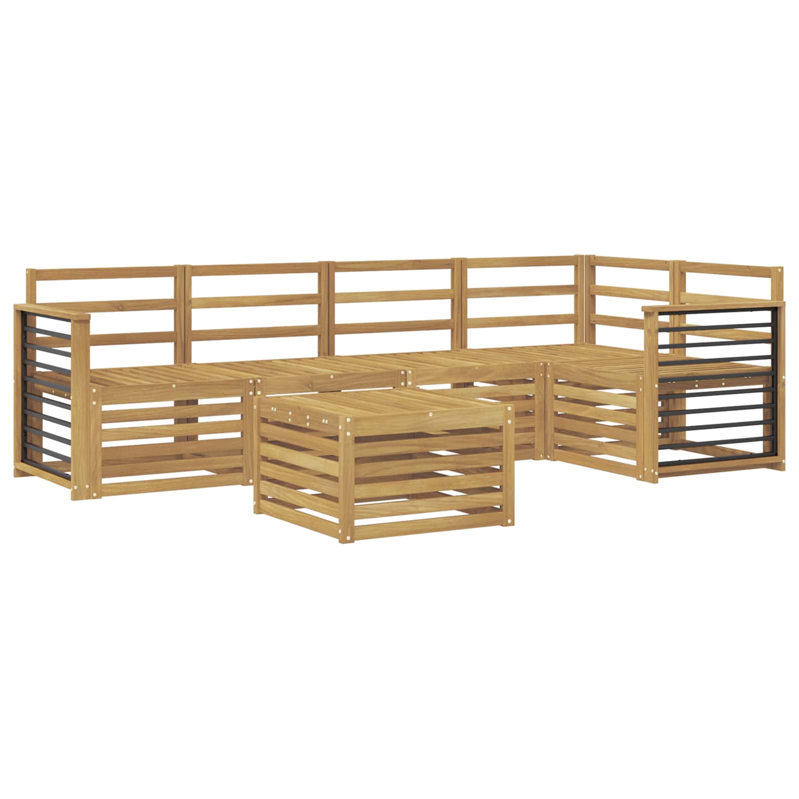 Ensemble de canapés d'extérieur 6 pcs Blanc 59 x 59 x 37 cm - XIOS