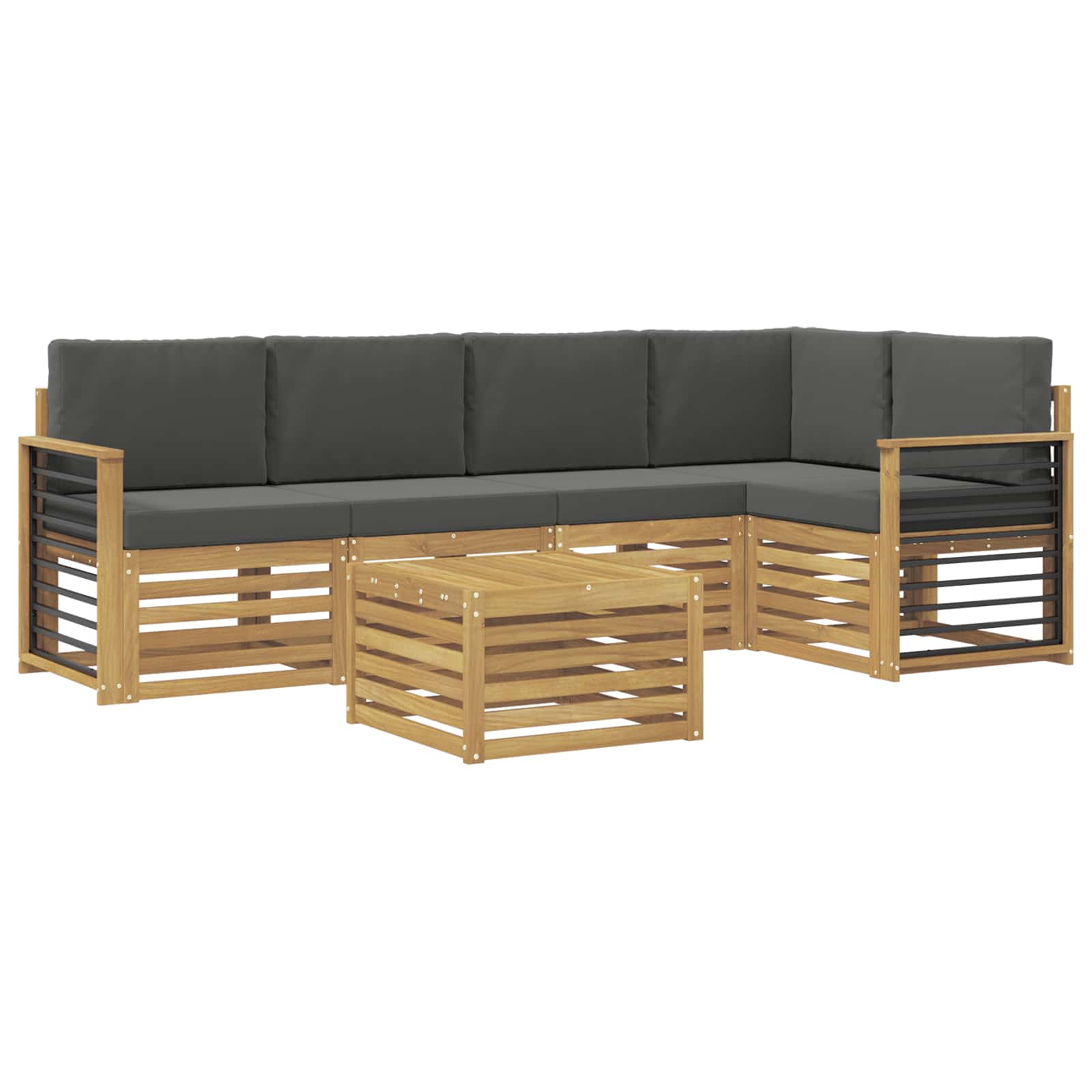 Ensemble de canapés d'extérieur 6 pcs Blanc et anthracite - XIOS