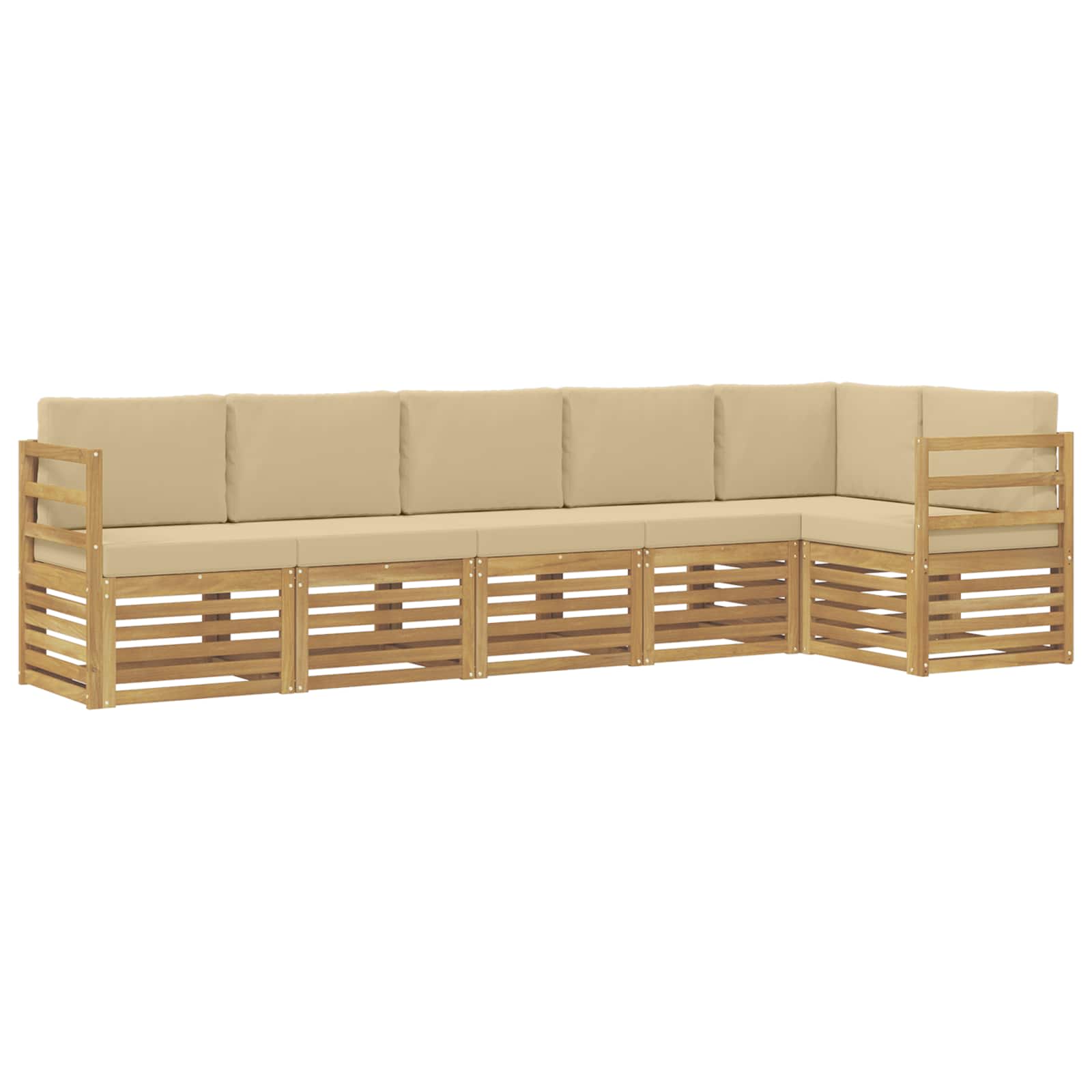 Ensemble de canapés d'extérieur 6 pcs Blanc et Beige - XIOS