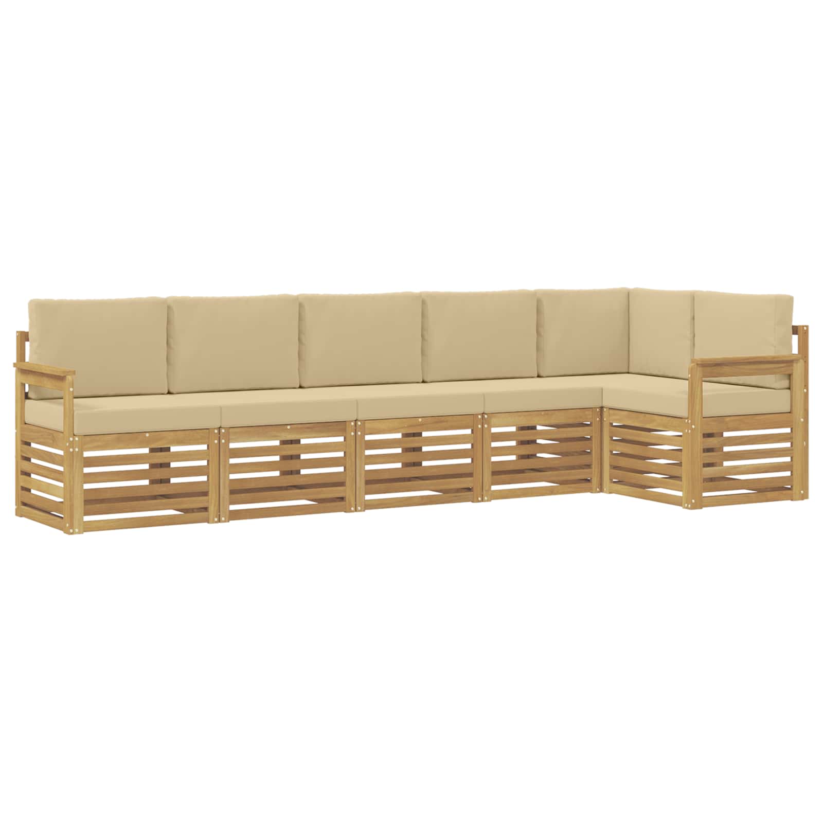 Ensemble de canapés d'extérieur 6 pcs Blanc et Beige - XIOS