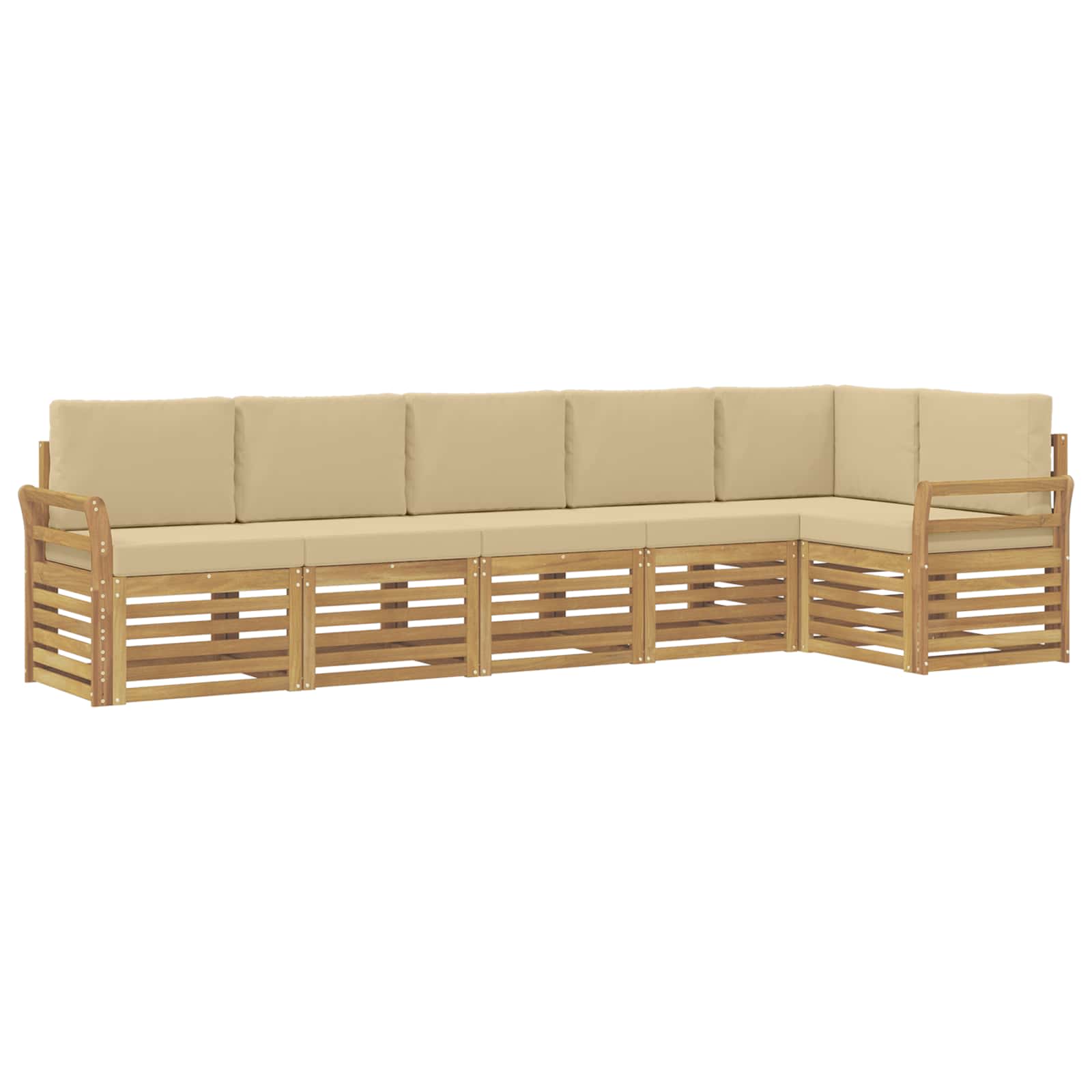 Ensemble de canapés d'extérieur 6 pcs Blanc et Beige - XIOS