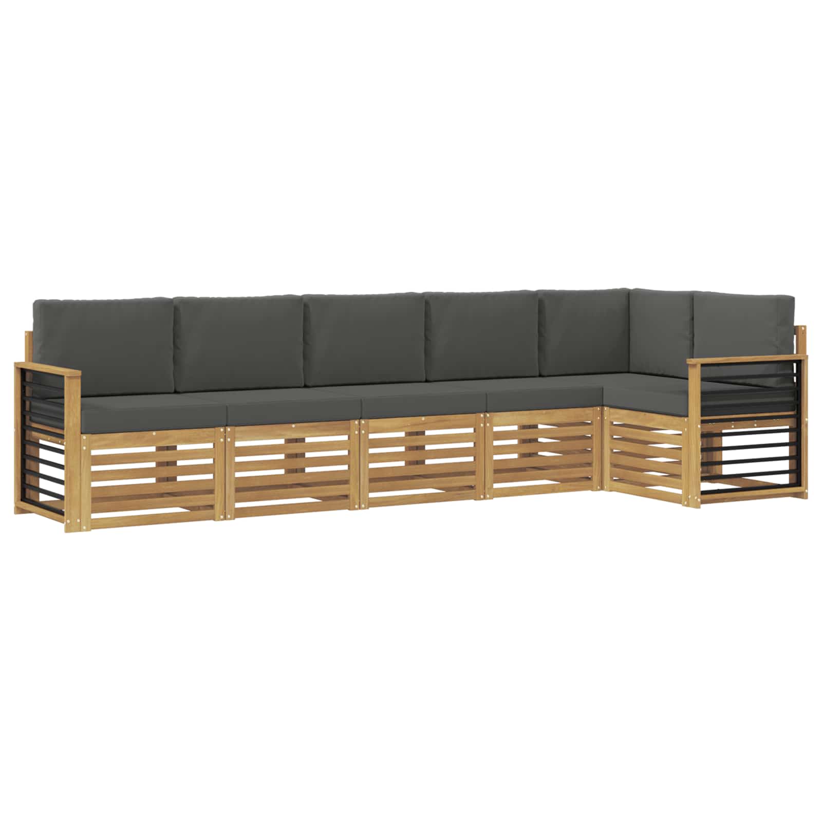 Ensemble de canapés d'extérieur 6 pcs Blanc et anthracite - XIOS