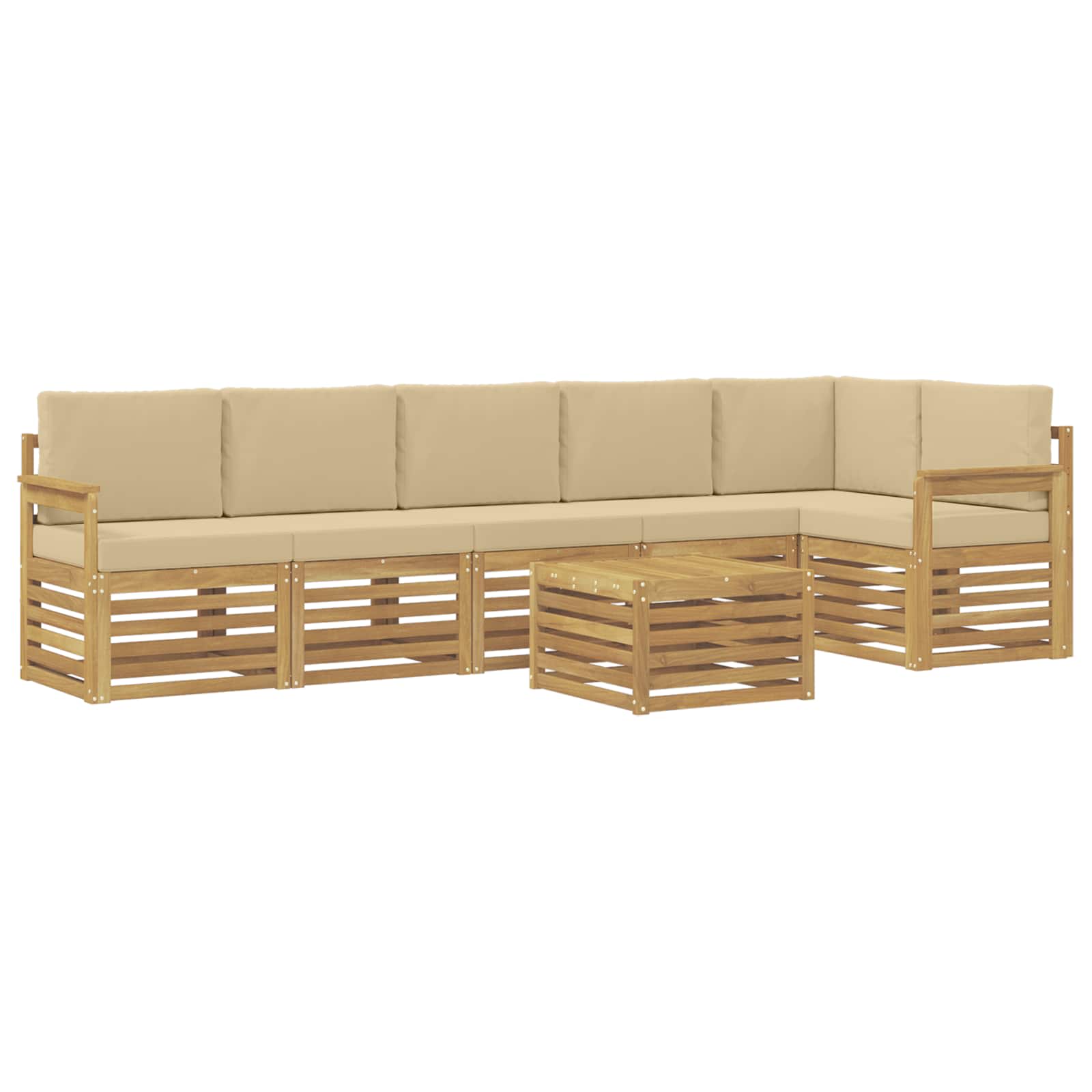 Ensemble de canapés d'extérieur 7 pcs Blanc et Beige - XIOS