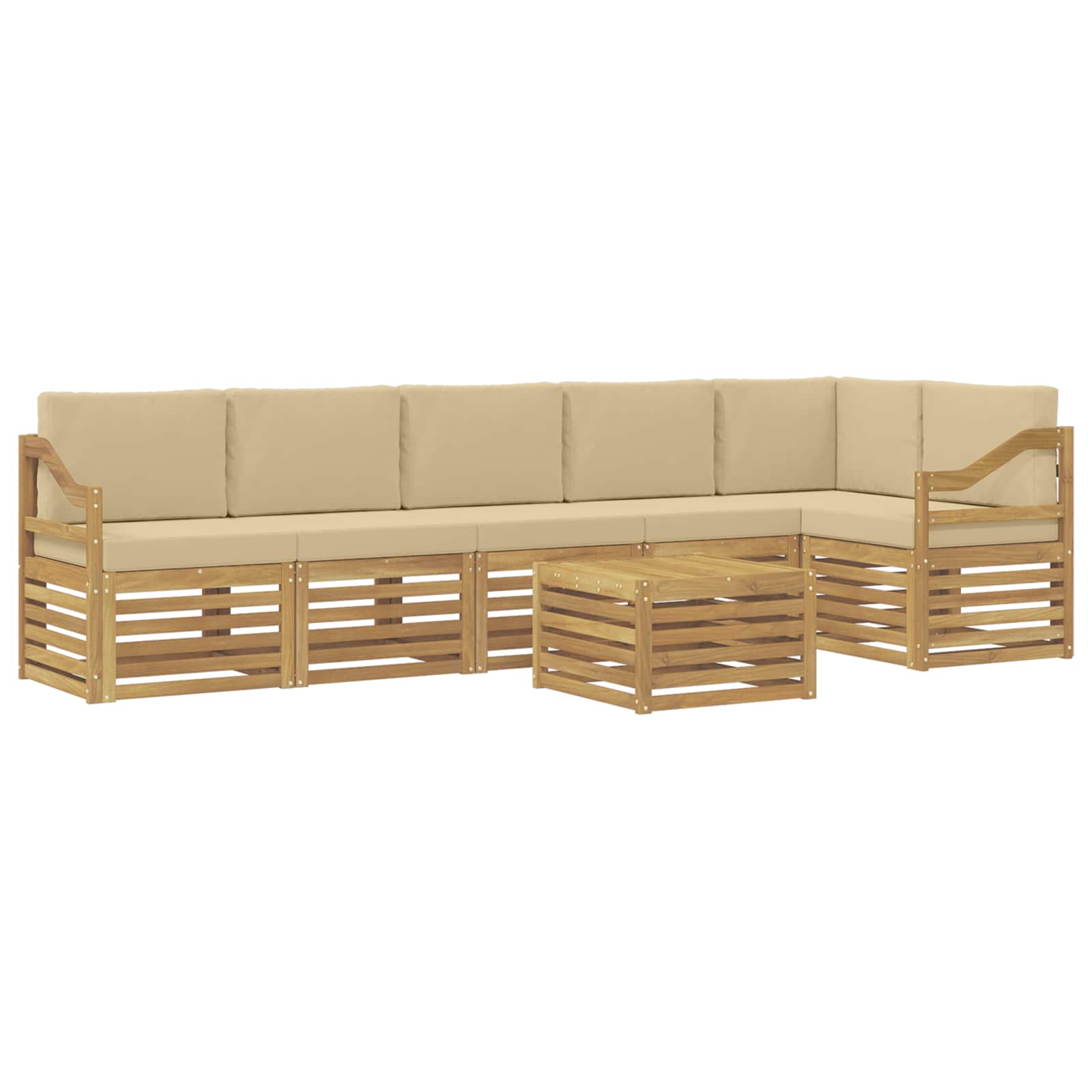 Ensemble de canapés d'extérieur 7 pcs Blanc et Beige - XIOS