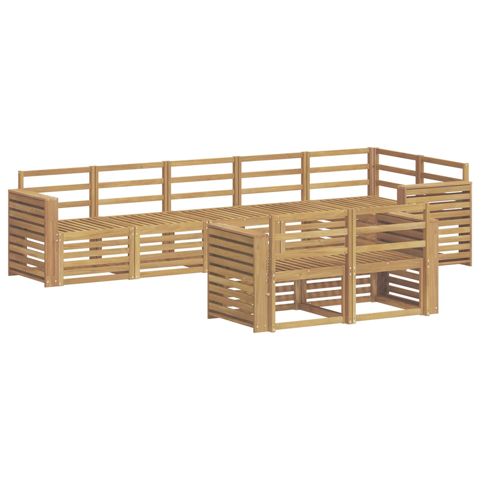 Ensemble de canapés d'extérieur 8 pcs Blanc 310 x 132,5 x 73 cm - XIOS