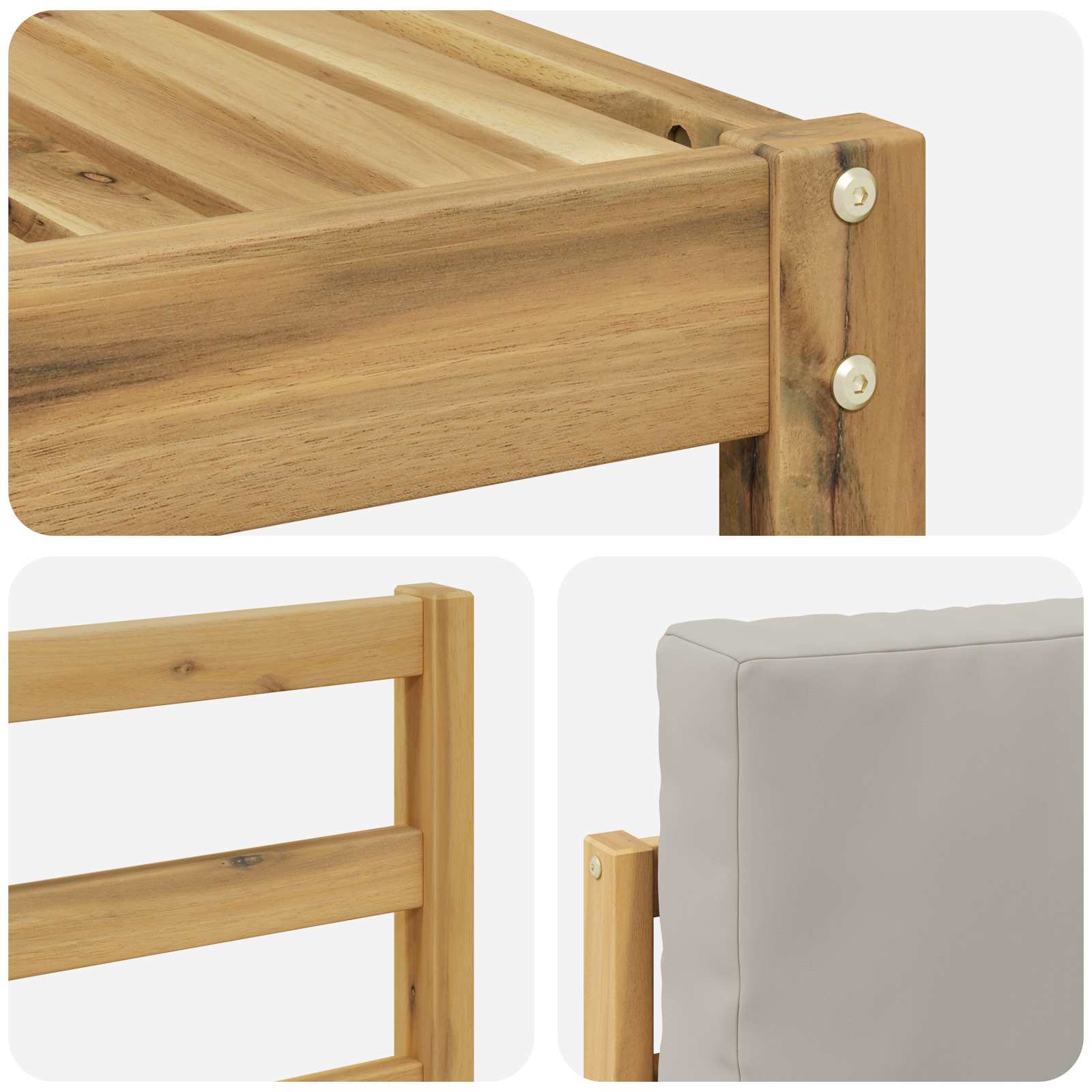 Ensemble de canapés d'extérieur 9 pcs Blanc et gris clair - XIOS