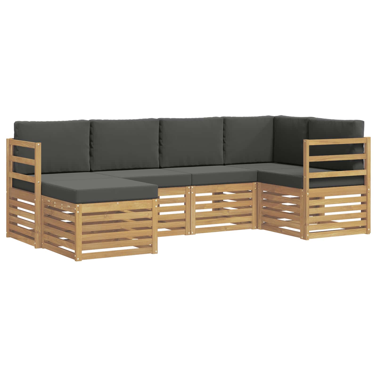 Ensemble de canapés d'extérieur 6 pcs Blanc et anthracite - XIOS
