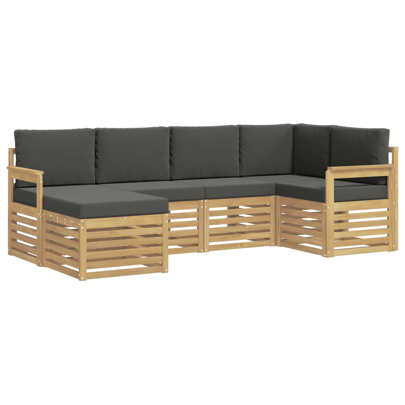 Ensemble de canapés d'extérieur 6 pcs Blanc et anthracite - XIOS