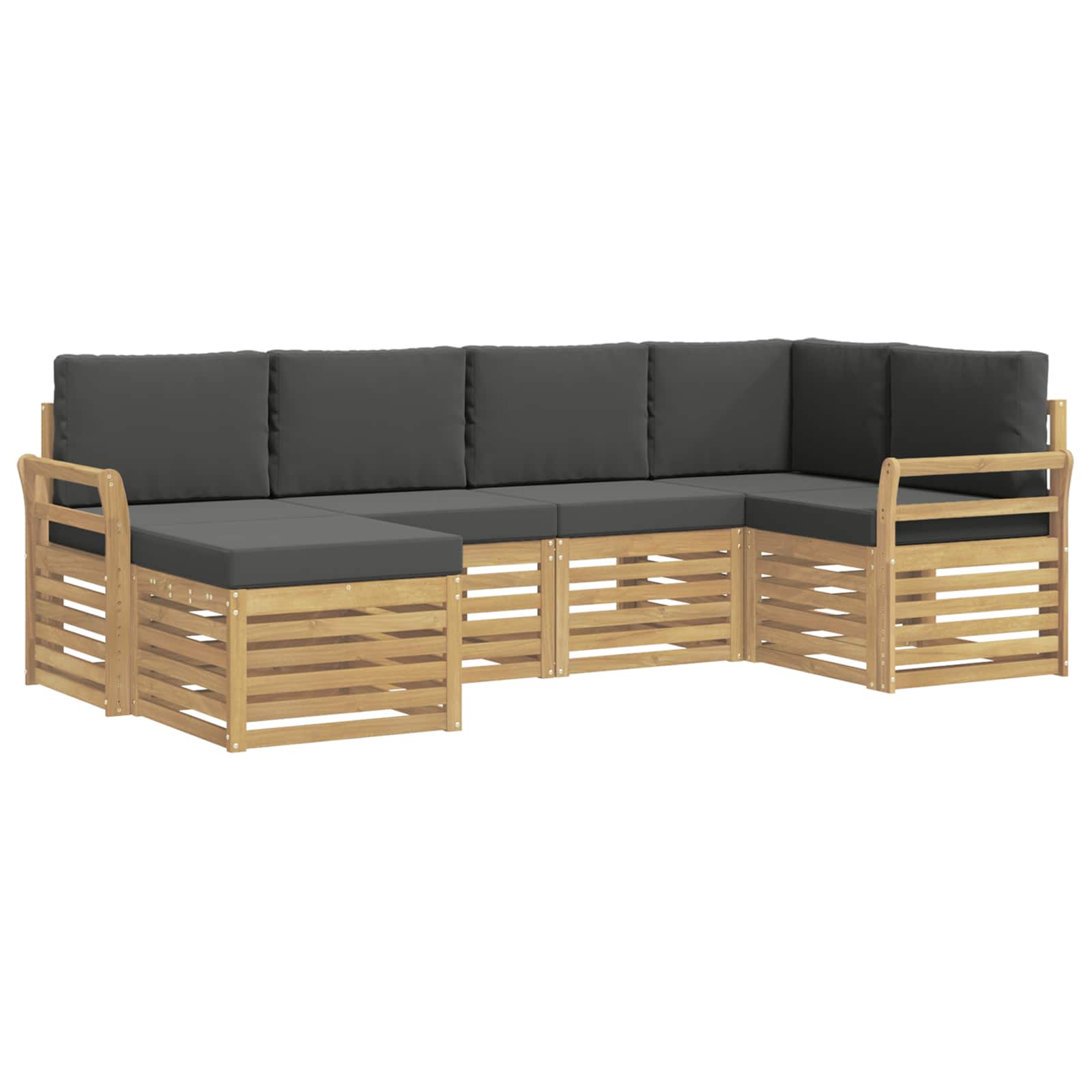 Ensemble de canapés d'extérieur 6 pcs Blanc et anthracite - XIOS