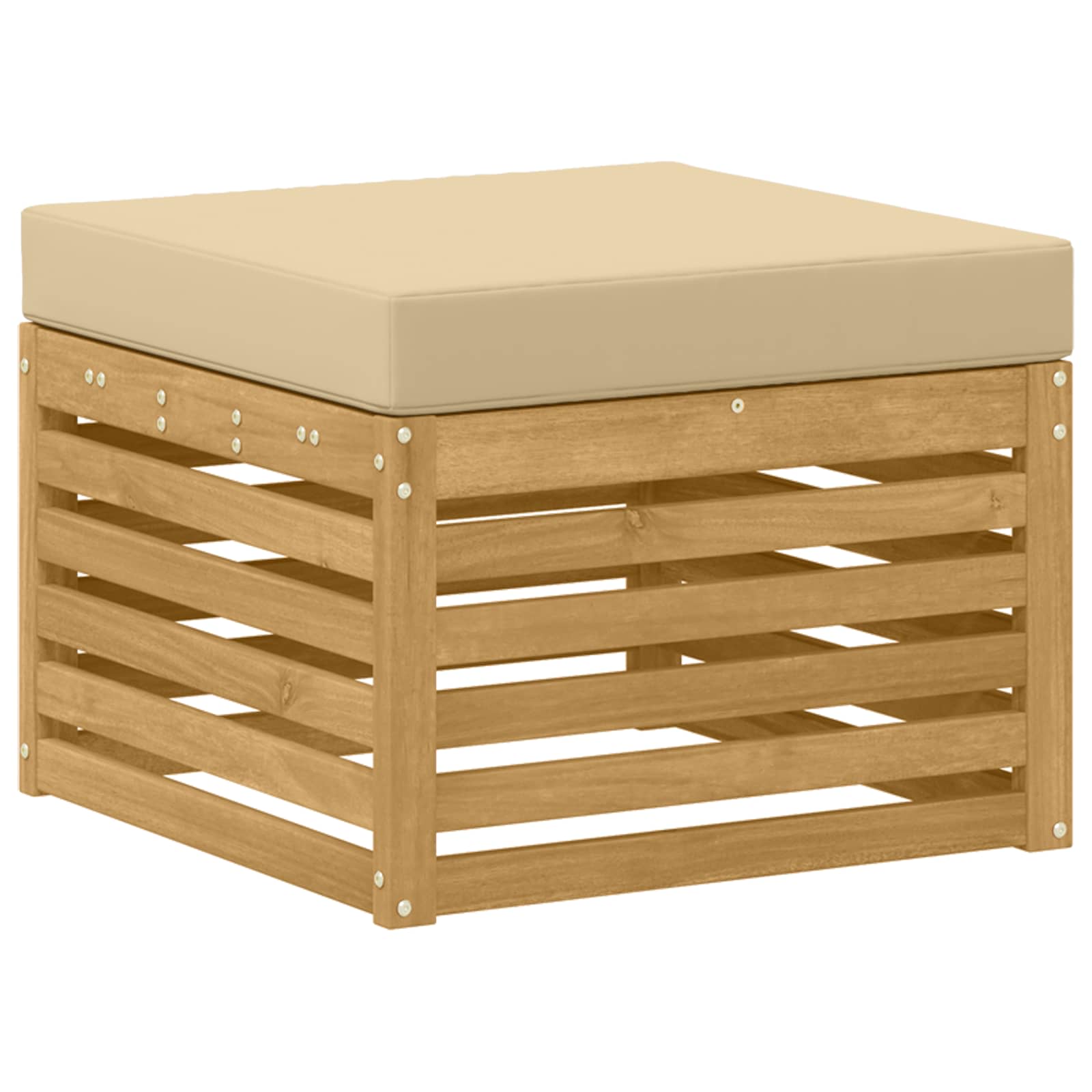 Ensemble de canapés d'extérieur 6 pcs Blanc et Beige Polyester - XIOS