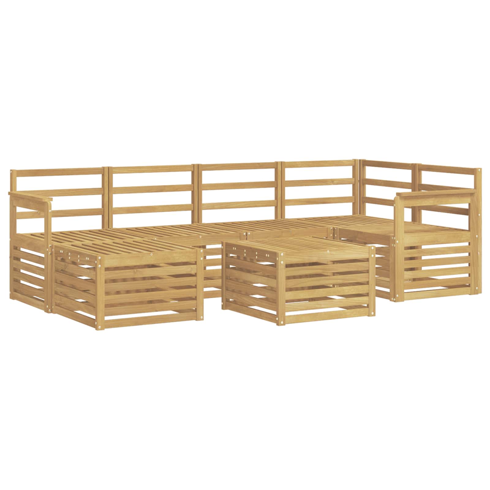 Ensemble de canapés d'extérieur 7 pcs Blanc Polyester - XIOS
