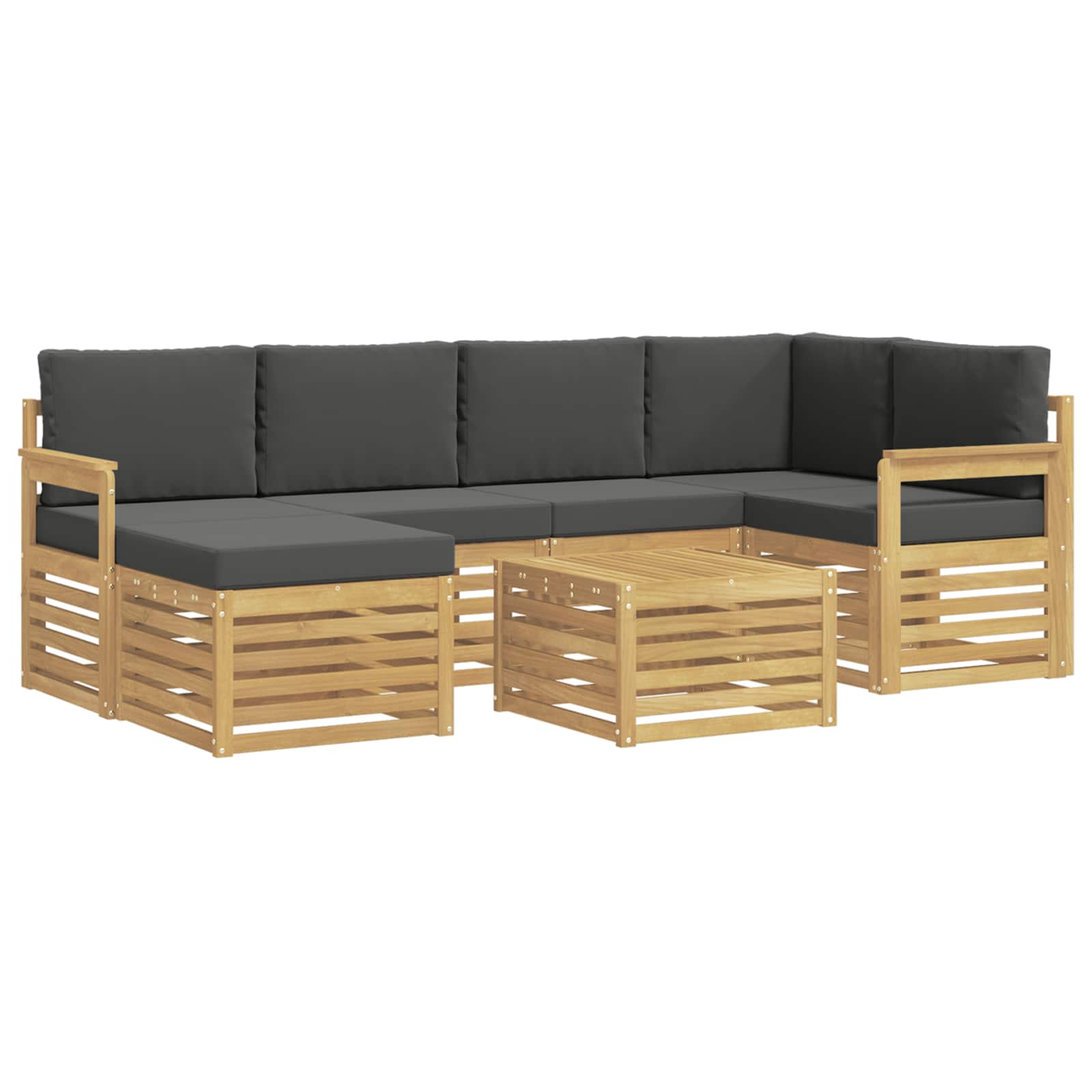 Ensemble de canapés d'extérieur 7 pcs Blanc et anthracite - XIOS