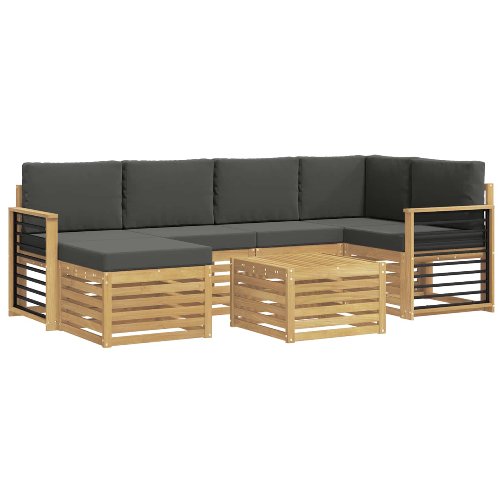 Ensemble de canapés d'extérieur 7 pcs Blanc et anthracite - XIOS