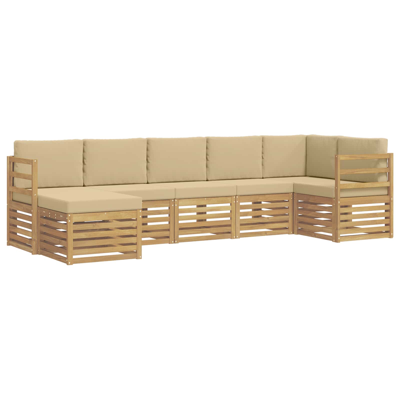 Ensemble de canapés d'extérieur 7 pcs Blanc et Beige - XIOS