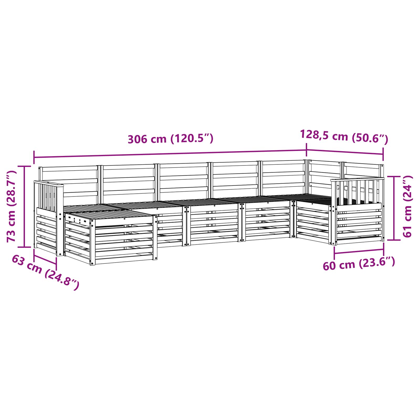 Ensemble de canapés d'extérieur 7 pcs Blanc - XIOS