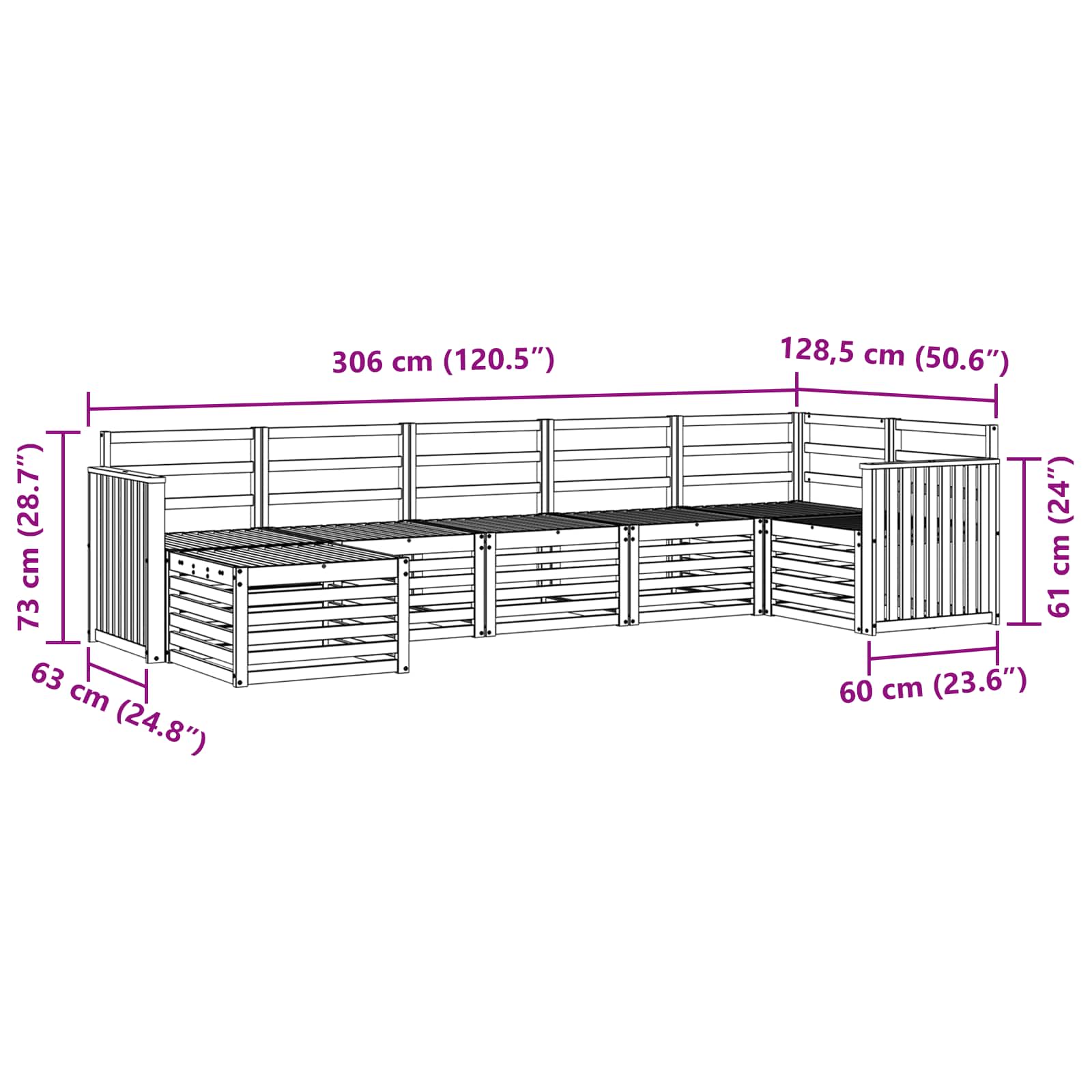 Ensemble de canapés d'extérieur 7 pcs Blanc - XIOS