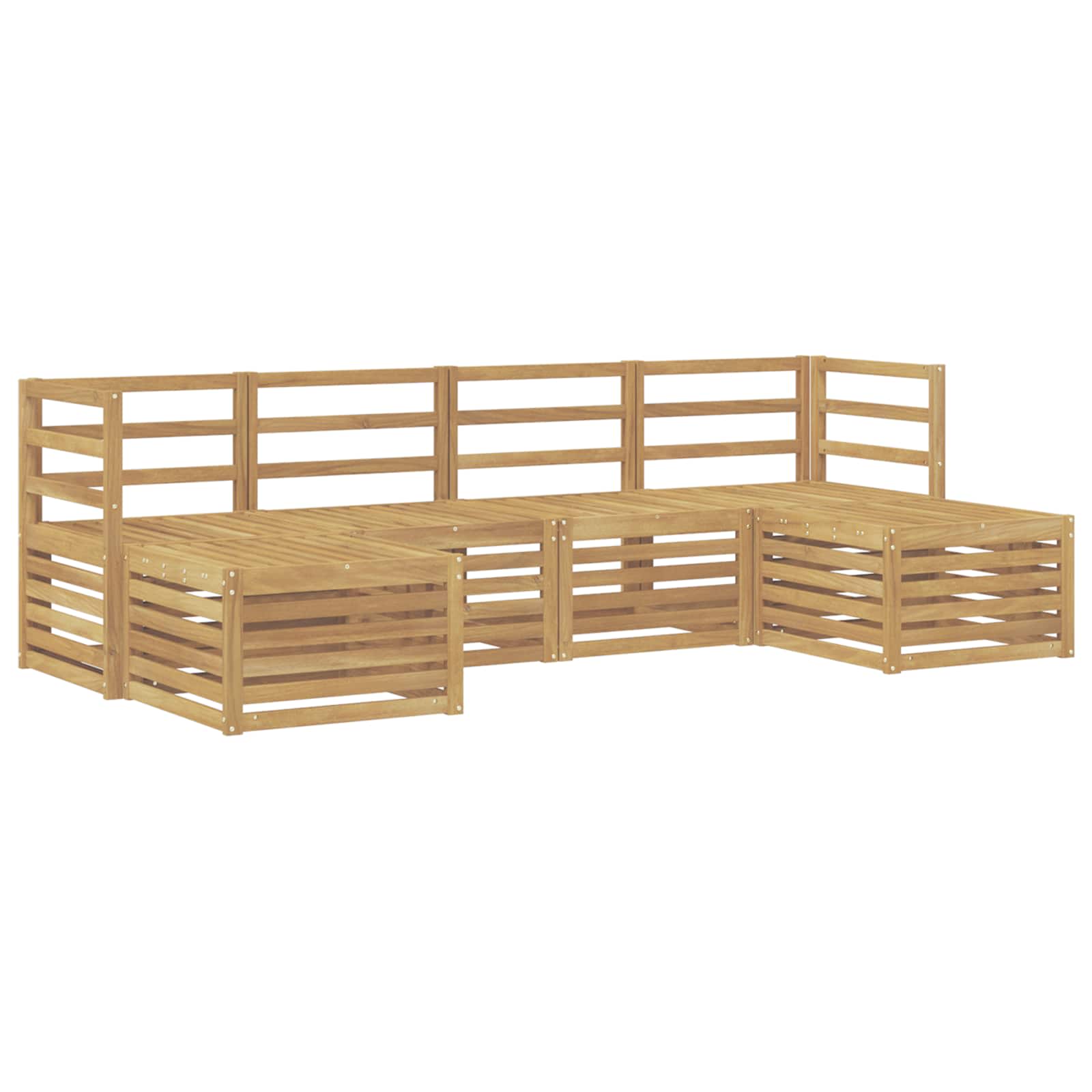 Ensembles de canapés 6 pcs Blanc Bois d'Acacia Massif - XIOS