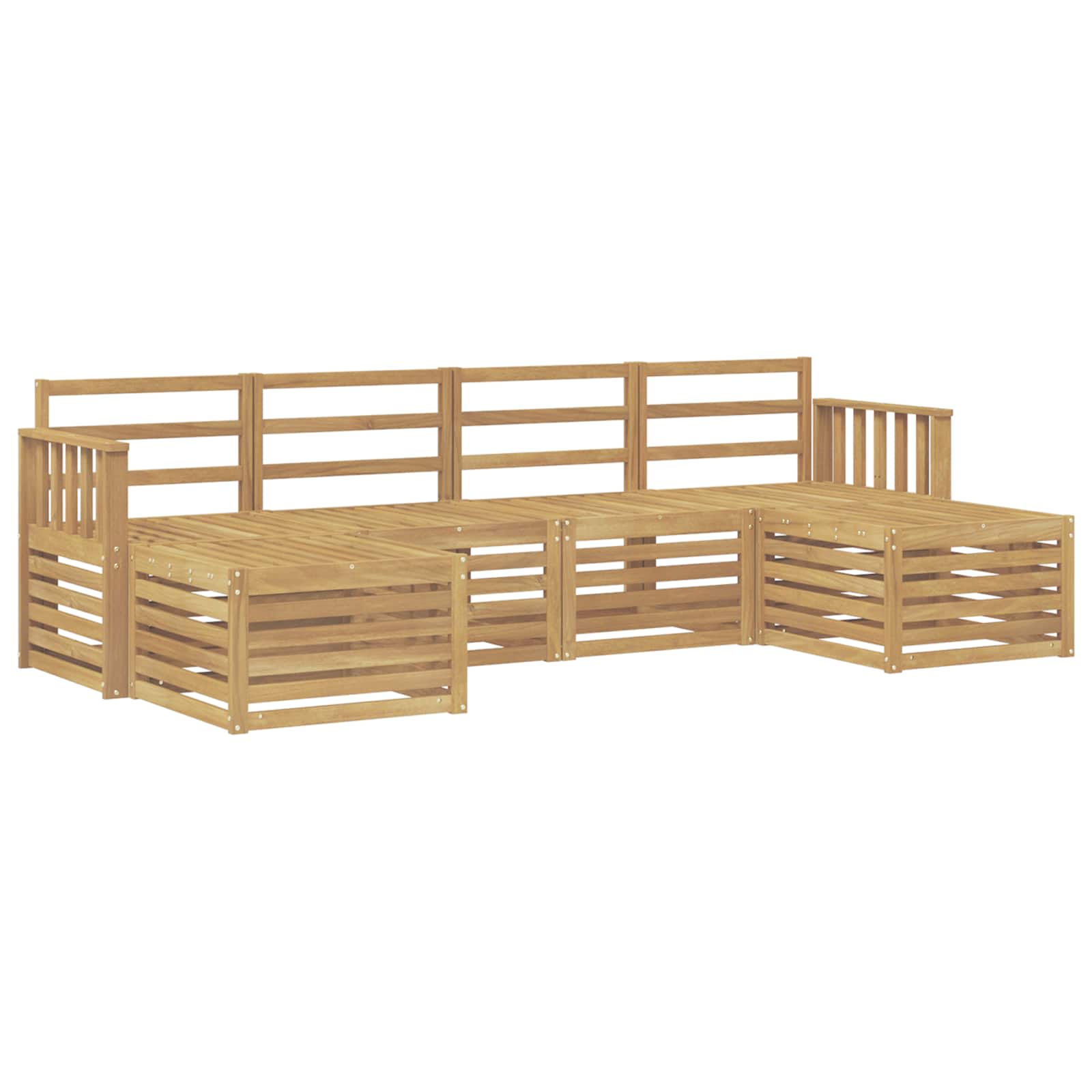Ensemble de canapés d'extérieur 5 pcs Blanc 249 x 122,5 x 73 cm - XIOS