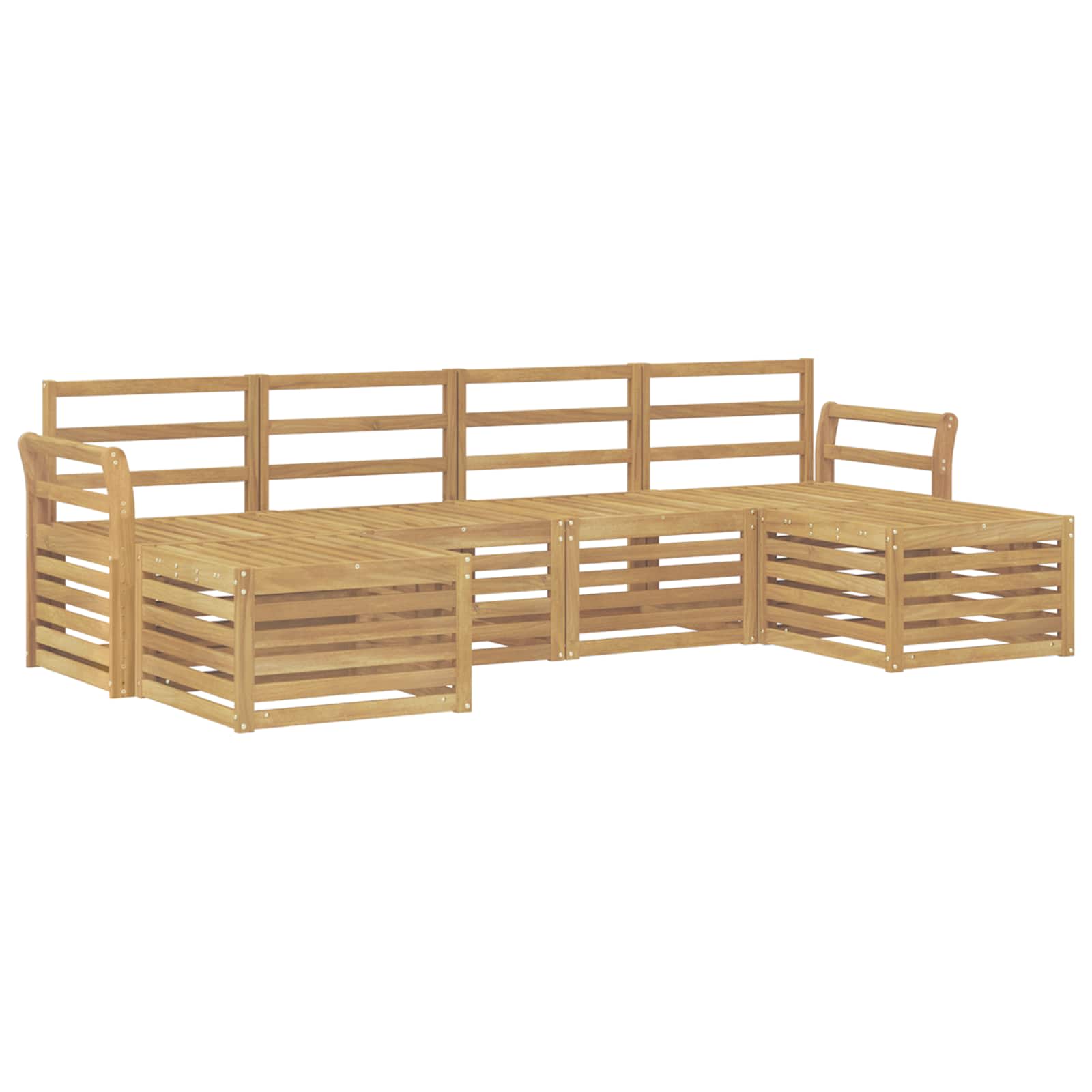 Ensemble de canapés d'extérieur 6 pcs Blanc 253 x 122,5 x 73 cm - XIOS