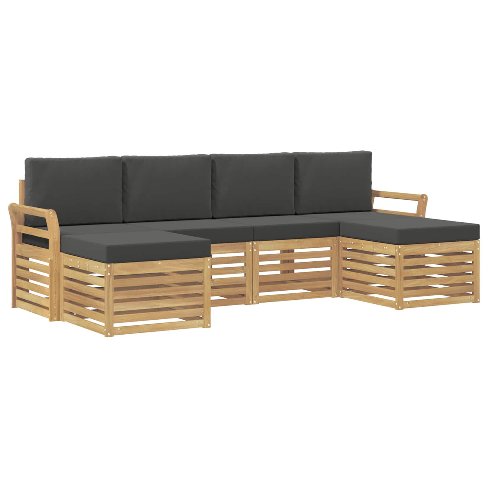 Ensemble de canapés d'extérieur 6 pcs Blanc et anthracite - XIOS