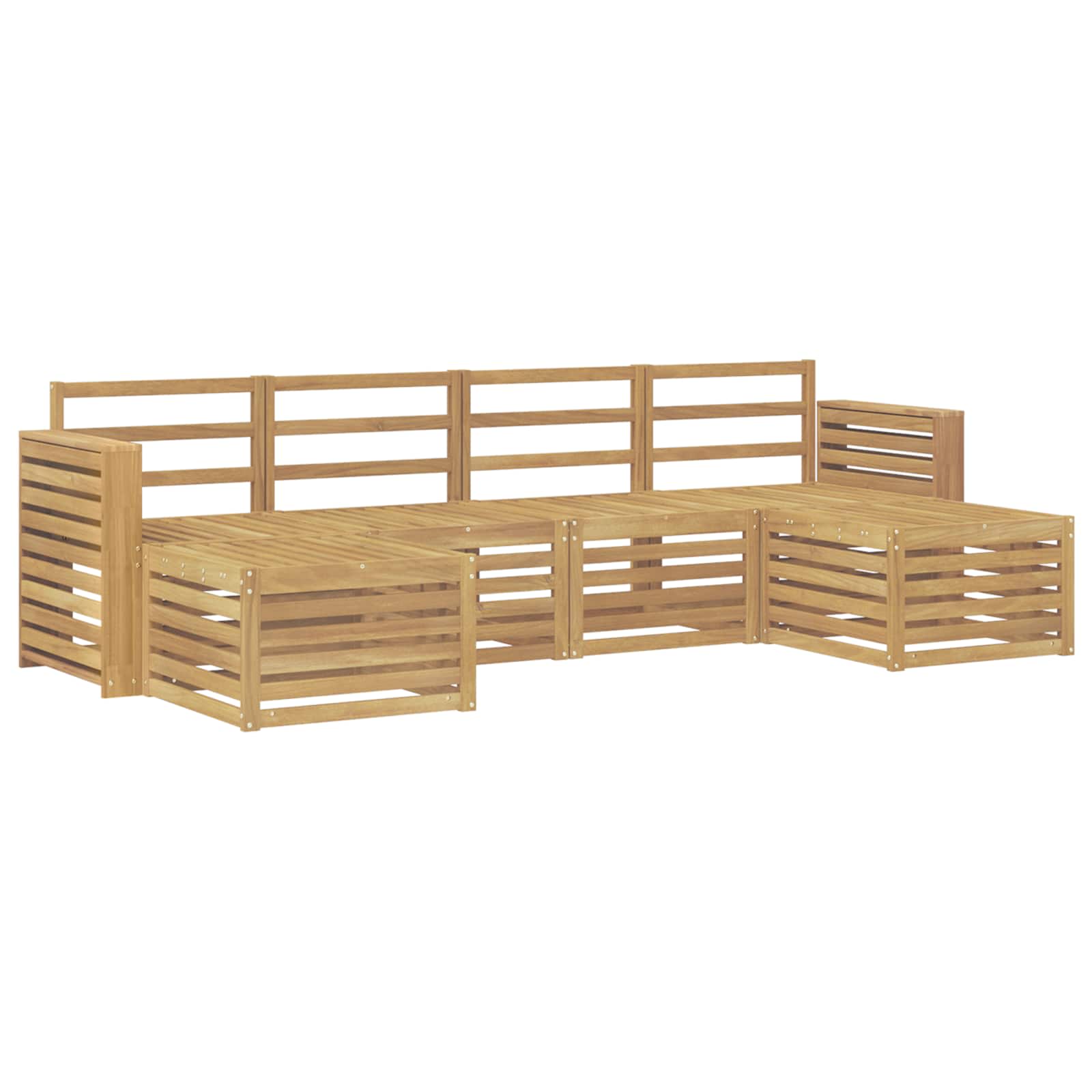 Ensemble de canapés d'extérieur 6 pcs Blanc 257 x 122,5 x 73 cm - XIOS