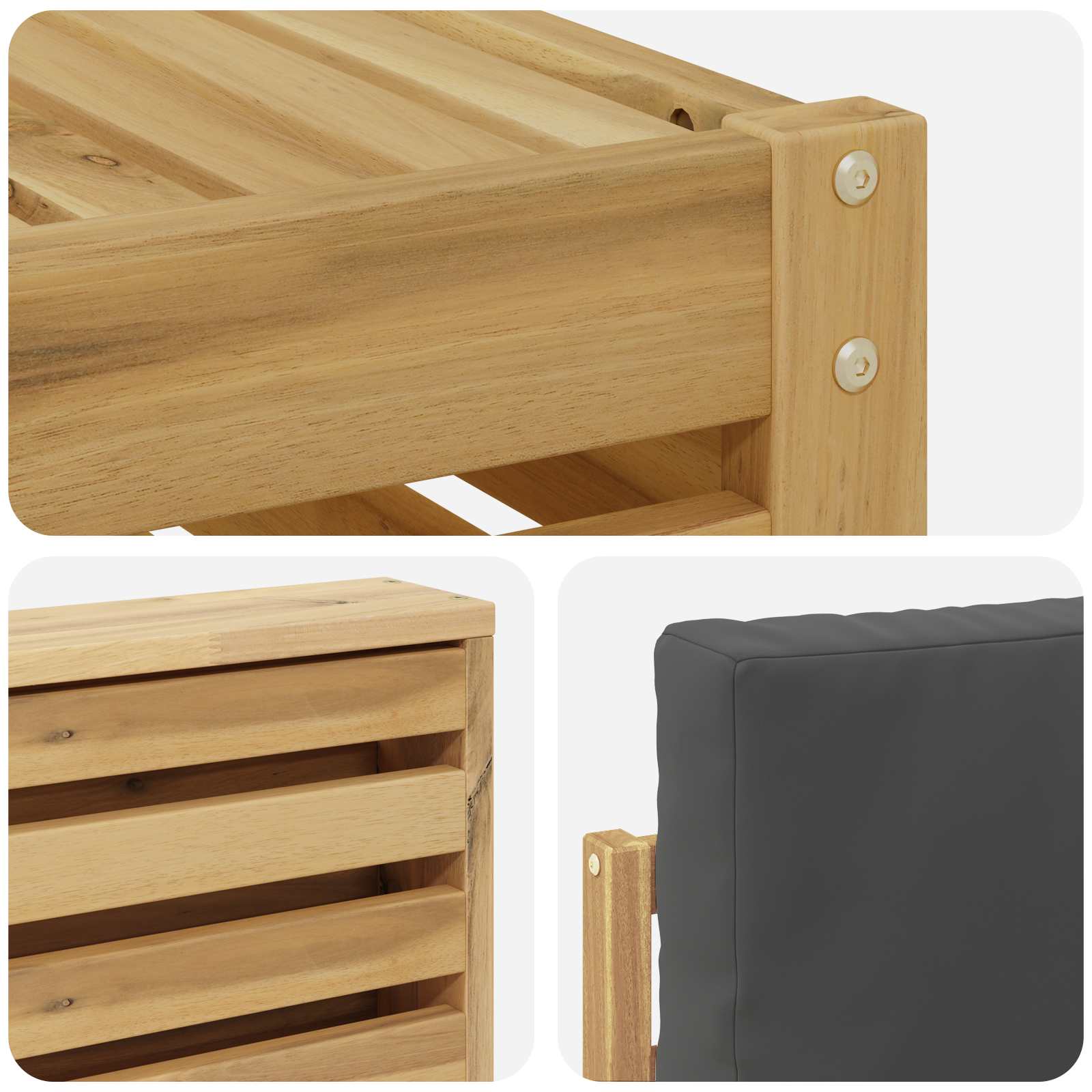 Ensemble de canapés d'extérieur 6 pcs Blanc et anthracite - XIOS