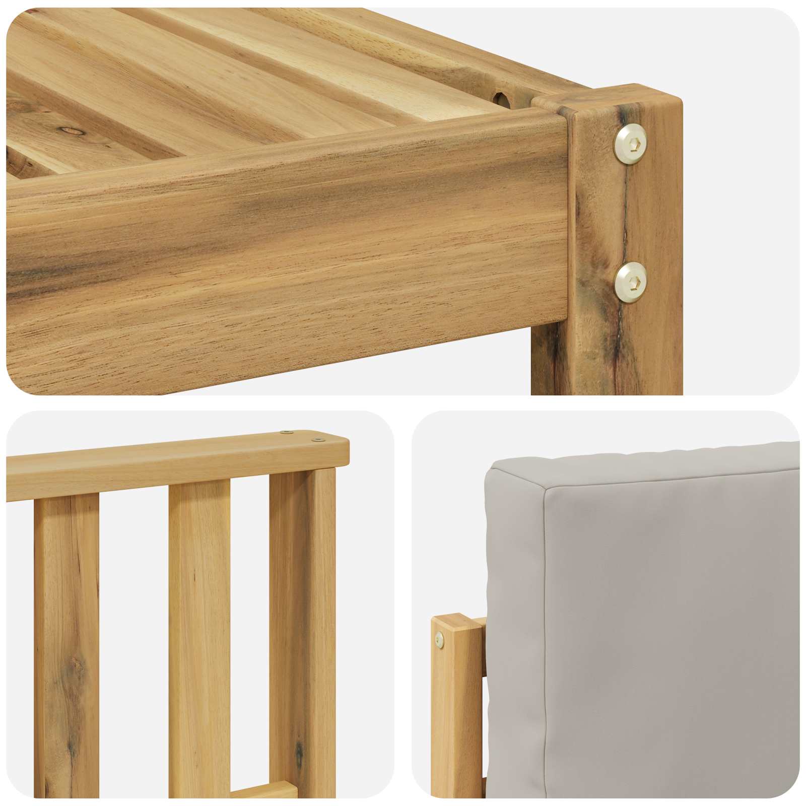 Ensemble de canapés d'extérieur 6 pcs Blanc et gris clair - XIOS